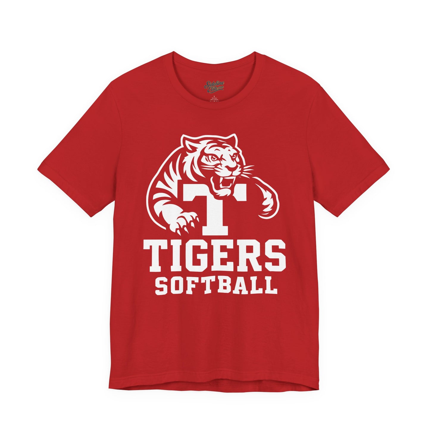 Tigers Softball Spirit Wear T-Shirt | Fierce Mascot with Large ‘T’ Graphic
