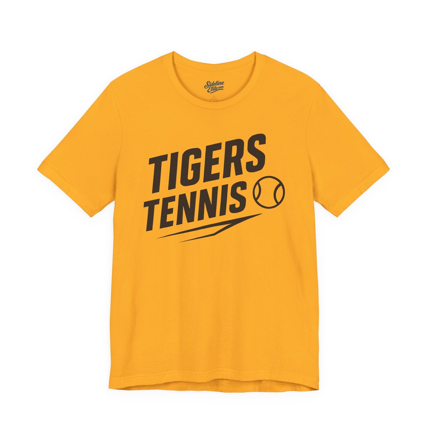 Tigers Tennis Speed Strike Tee | Bold Text & Motion Graphic