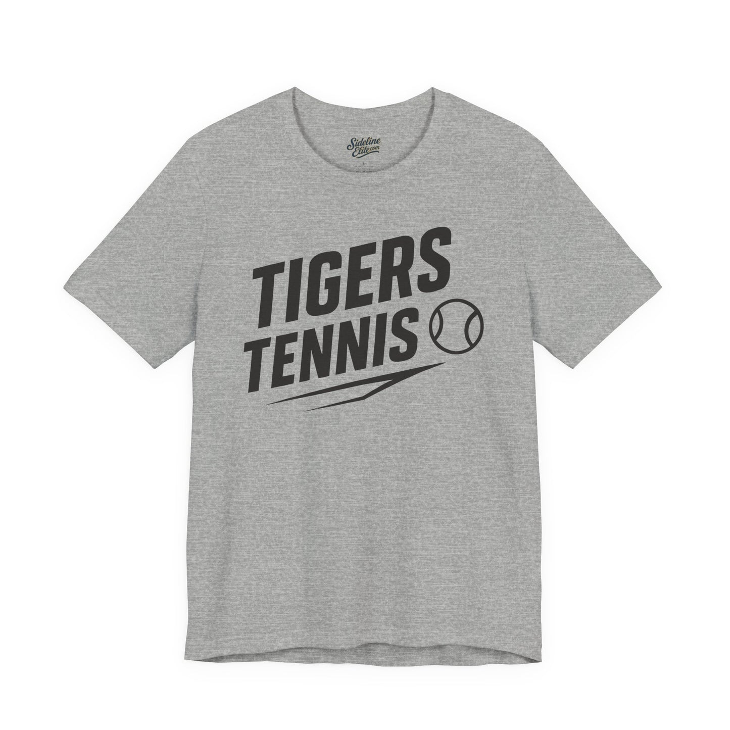 Tigers Tennis Speed Strike Tee | Bold Text & Motion Graphic