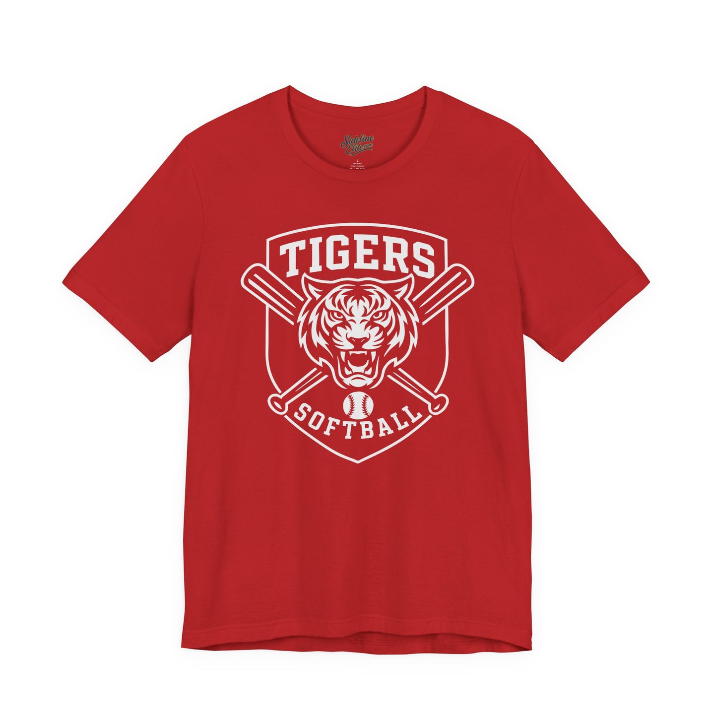 Tigers Softball Spirit Wear T-Shirt | Shield Crest Mascot Graphic