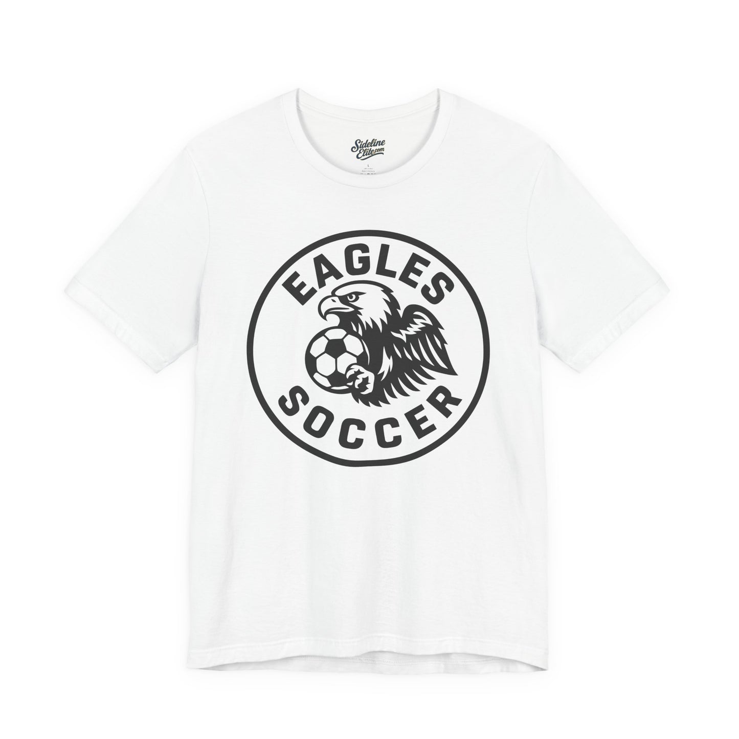 Eagles Soccer Spirit Wear T-Shirt | Bold Circle Emblem with Fierce Mascot Graphic