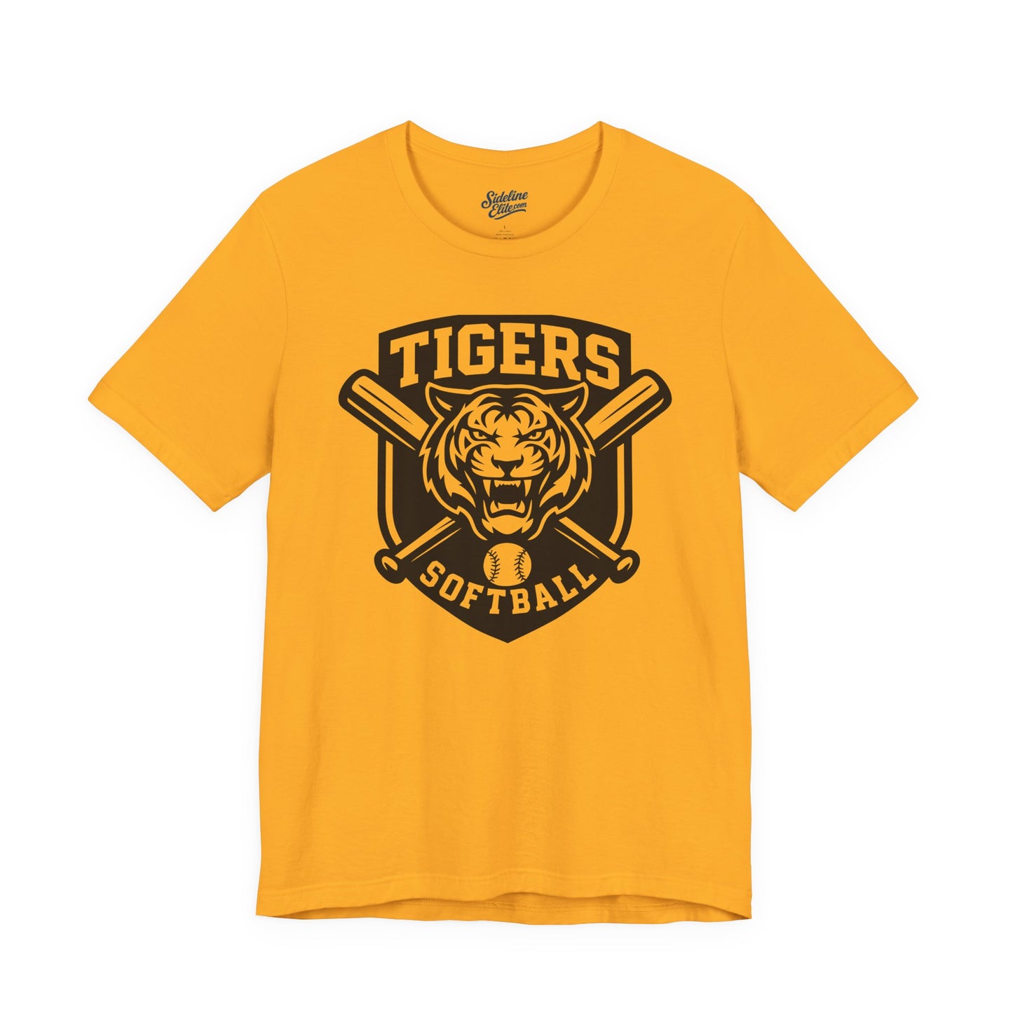Tigers Softball Spirit Wear T-Shirt | Shield Crest Mascot Graphic