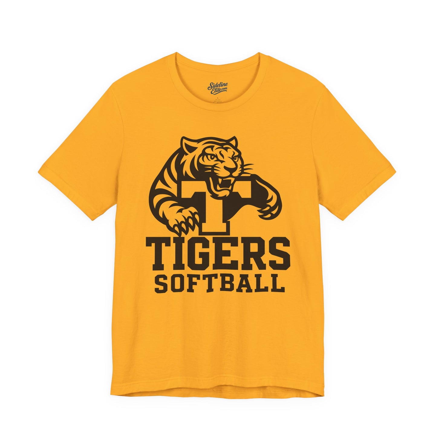 Tigers Softball Spirit Wear T-Shirt | Fierce Mascot with Large ‘T’ Graphic
