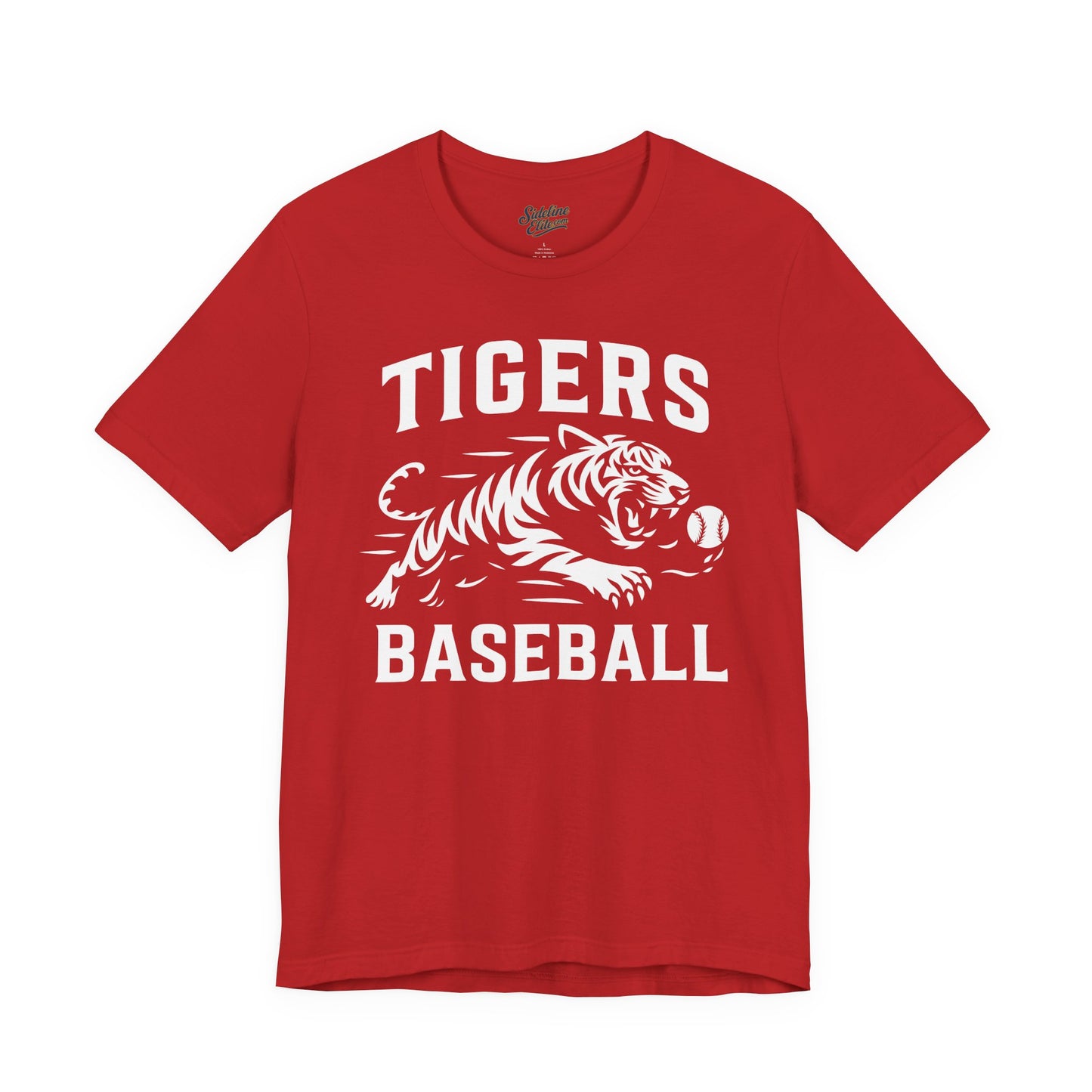 Tigers Baseball Pounce Tee | Fierce Mascot in Action with Baseball Graphic