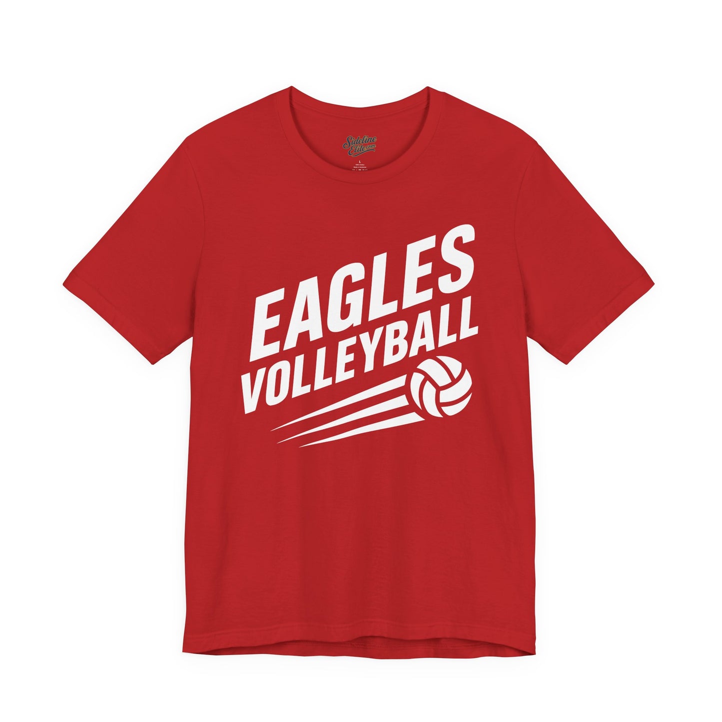 Eagles Volleyball Team Shirt | Diagonal Text with Spiking Ball Graphic