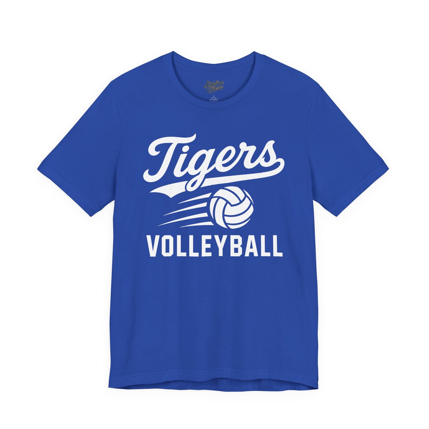 Tigers Volleyball Script Tee | Retro Motion Ball Design