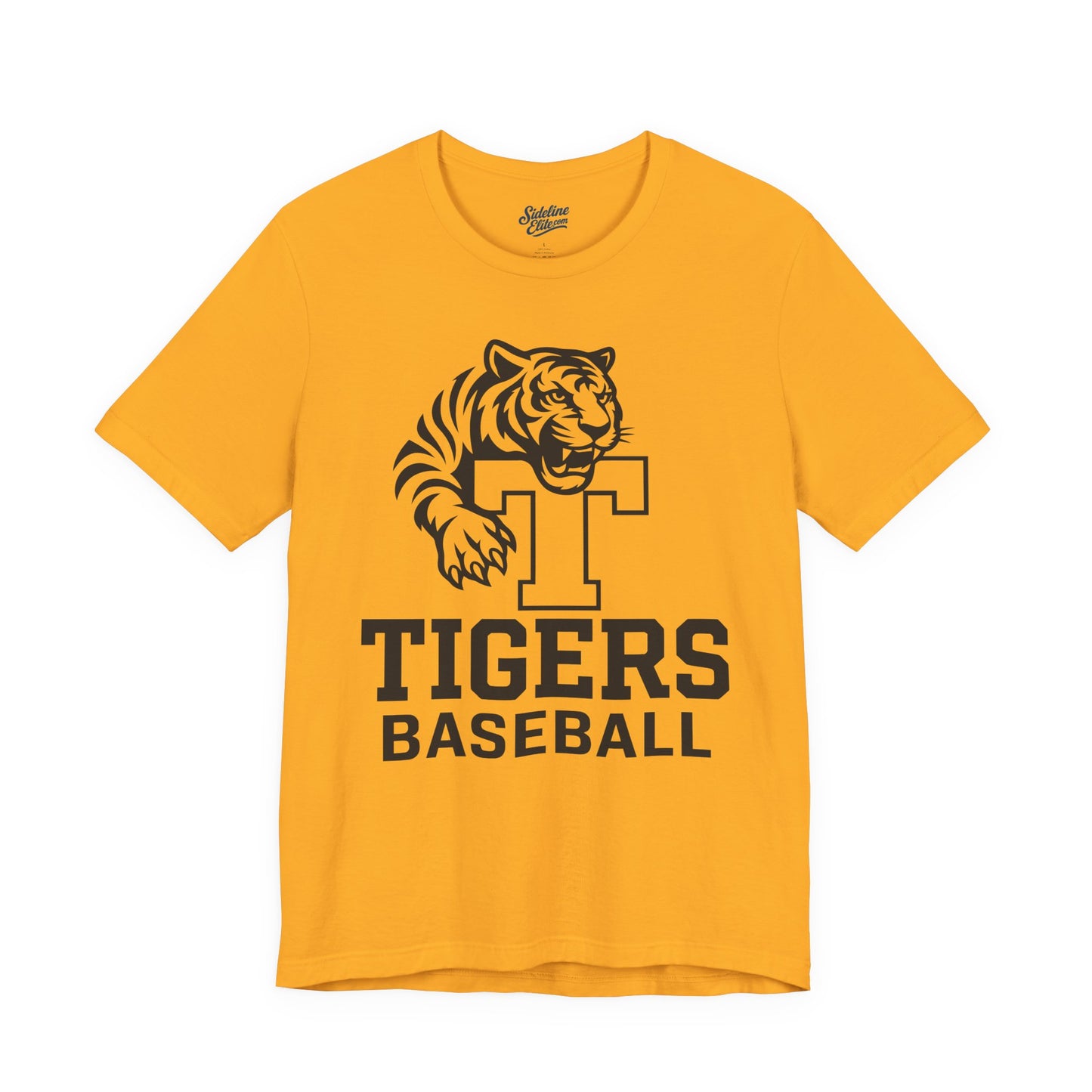 Tigers Baseball Monogram Tee | Bold ‘T’ Letter with Striking Tiger Mascot