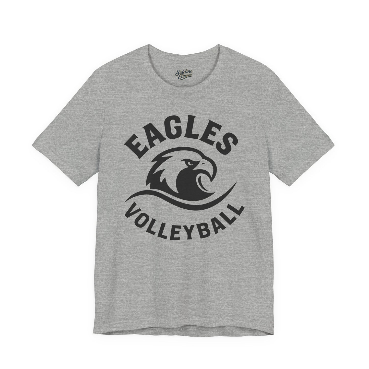 Eagles Volleyball Team Shirt | Curved Text with Fierce Mascot Wave Graphic