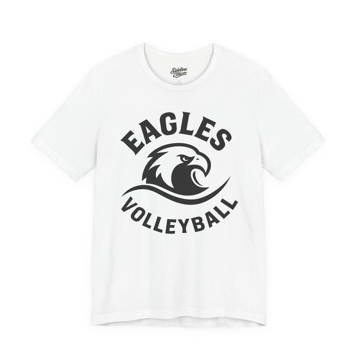 Eagles Volleyball Team Shirt | Curved Text with Fierce Mascot Wave Graphic
