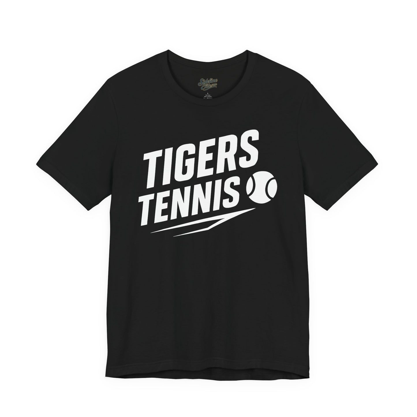 Tigers Tennis Speed Strike Tee | Bold Text & Motion Graphic