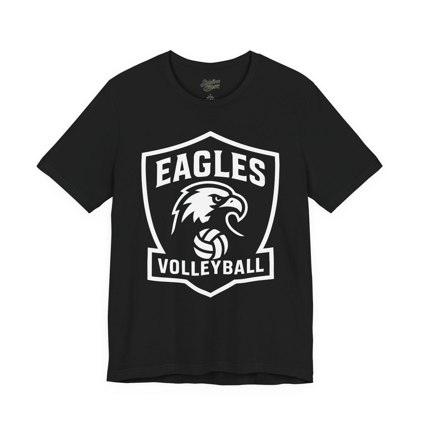 Eagles Volleyball Team Shirt | Shield Crest Mascot Graphic