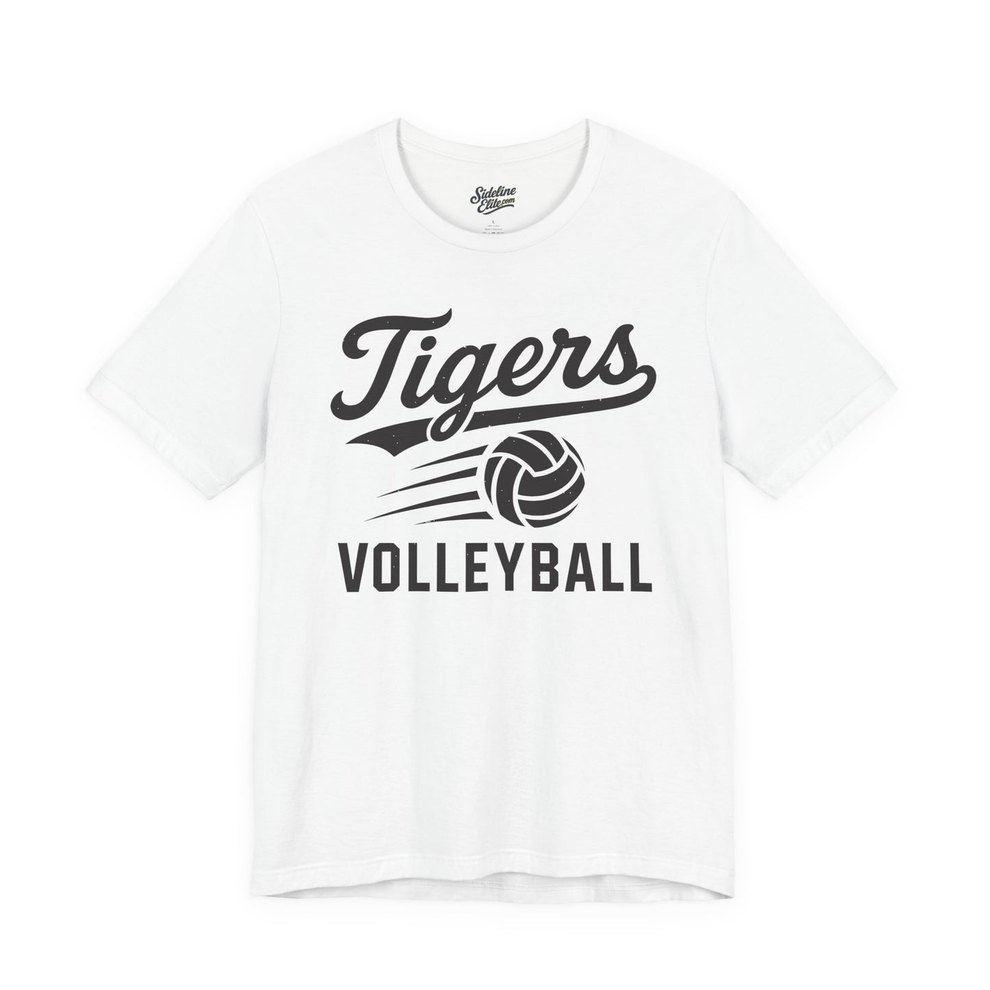 Tigers Volleyball Script Tee | Retro Motion Ball Design