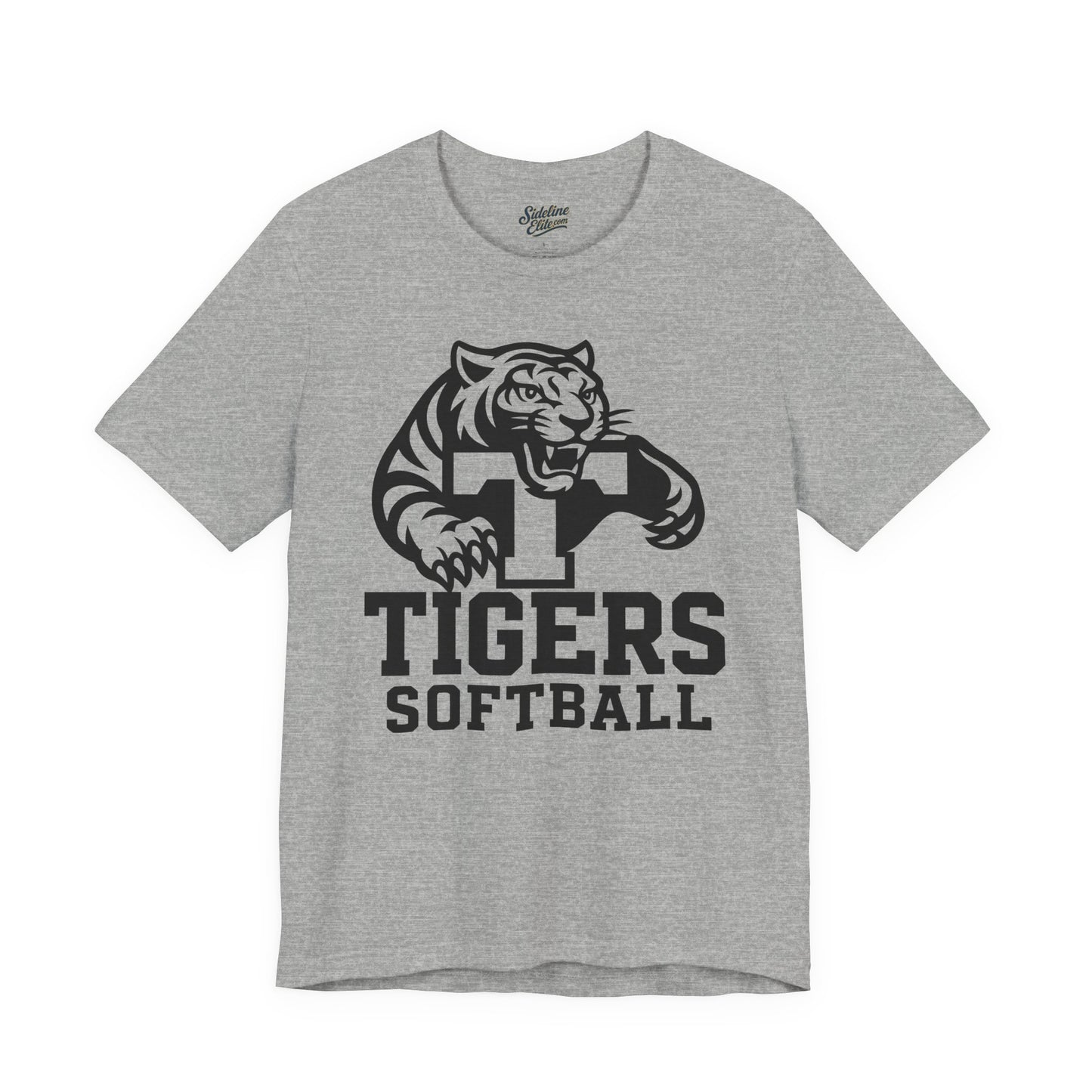 Tigers Softball Spirit Wear T-Shirt | Fierce Mascot with Large ‘T’ Graphic