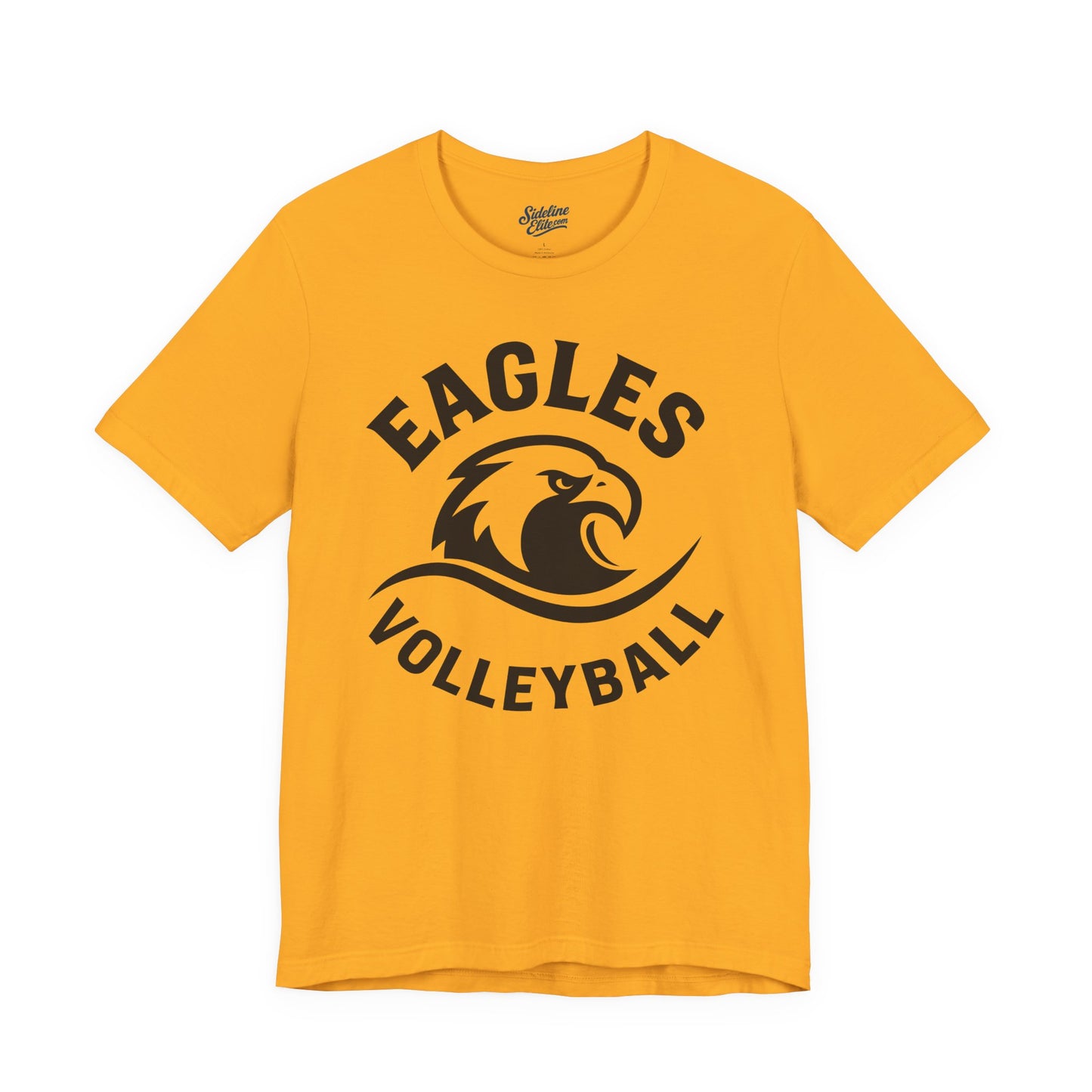 Eagles Volleyball Team Shirt | Curved Text with Fierce Mascot Wave Graphic