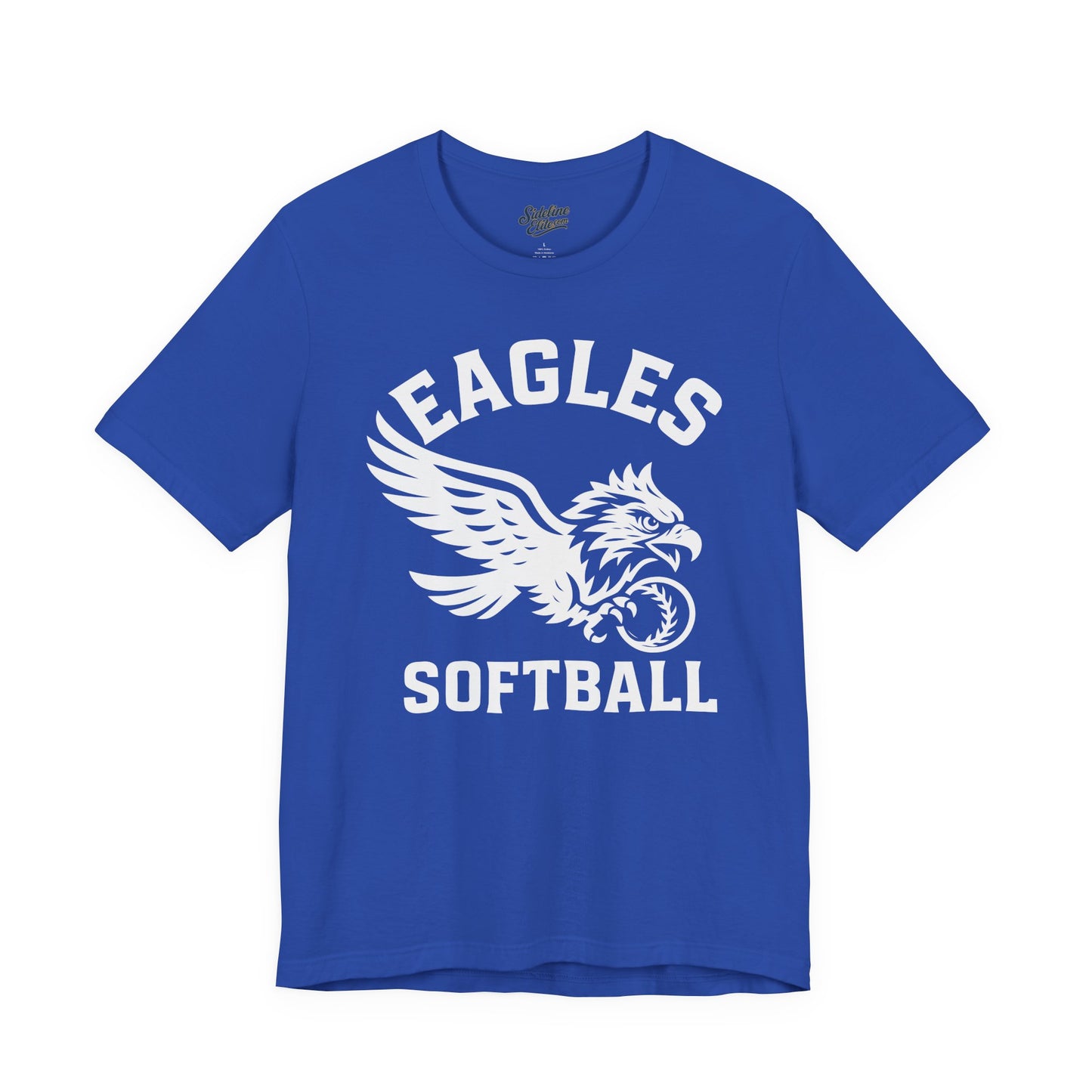 Eagles Softball Spirit Wear T-Shirt | Fierce Flying Mascot with Softball Clutch Graphic