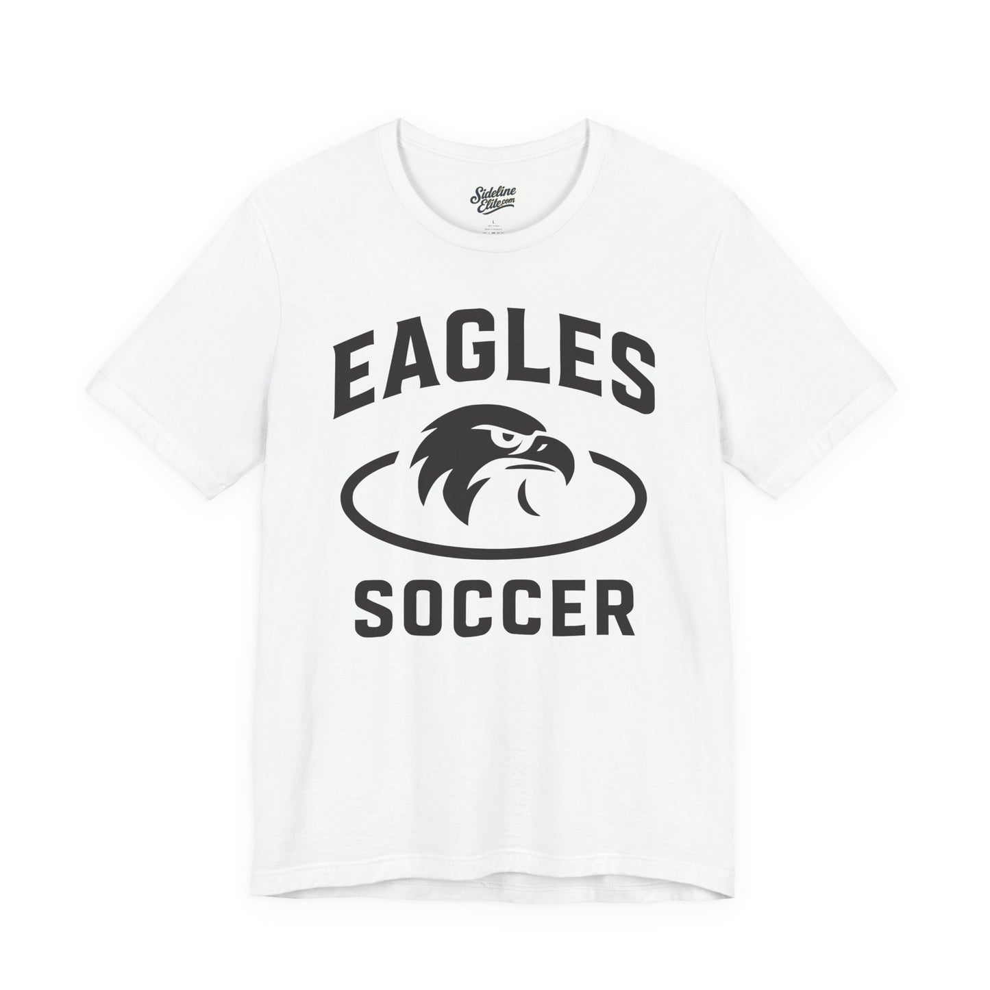 Eagles Soccer Spirit Wear T-Shirt | Oval Frame Mascot Graphic for Classic Team Pride