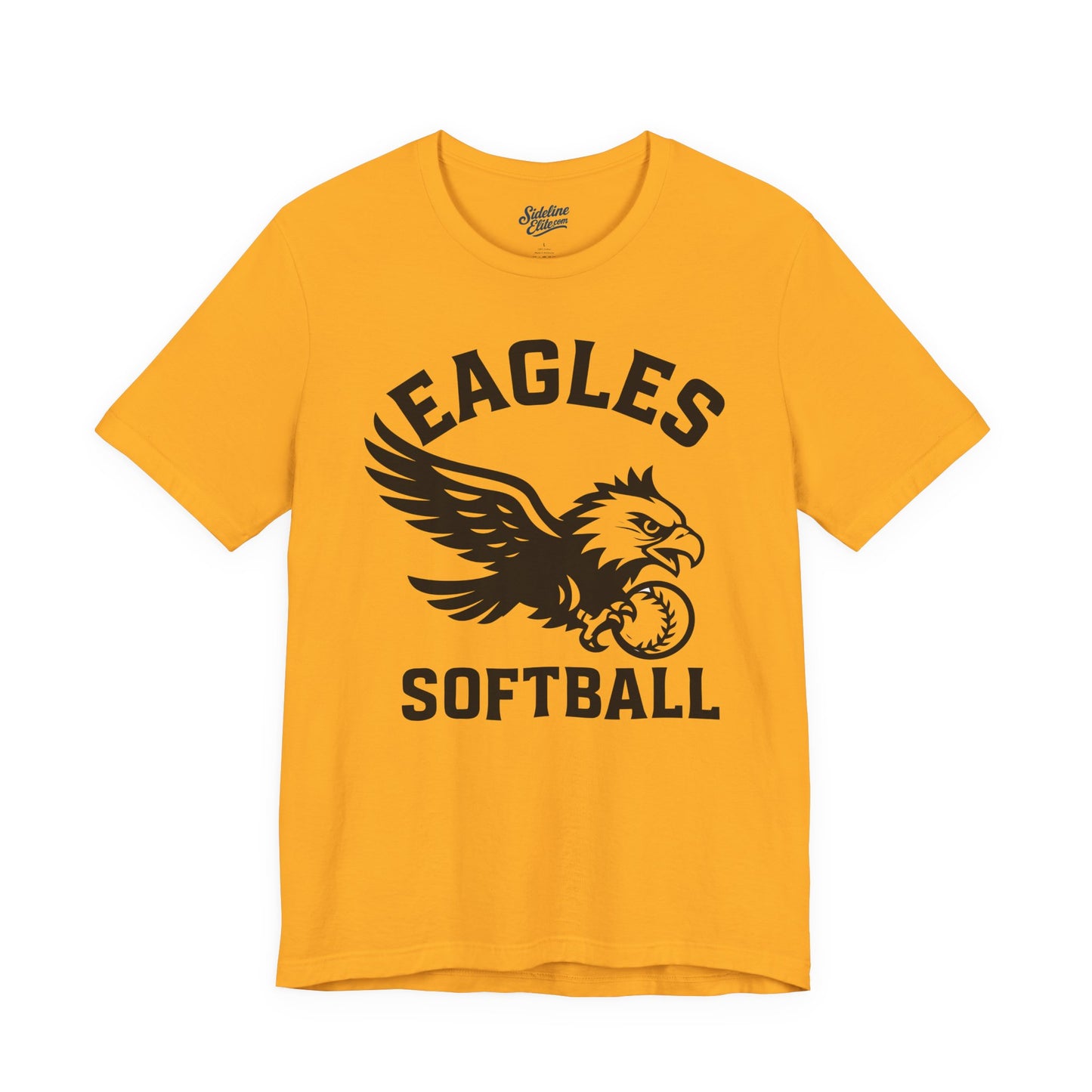 Eagles Softball Spirit Wear T-Shirt | Fierce Flying Mascot with Softball Clutch Graphic