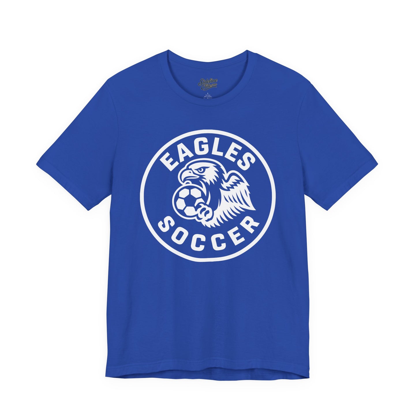 Eagles Soccer Spirit Wear T-Shirt | Bold Circle Emblem with Fierce Mascot Graphic