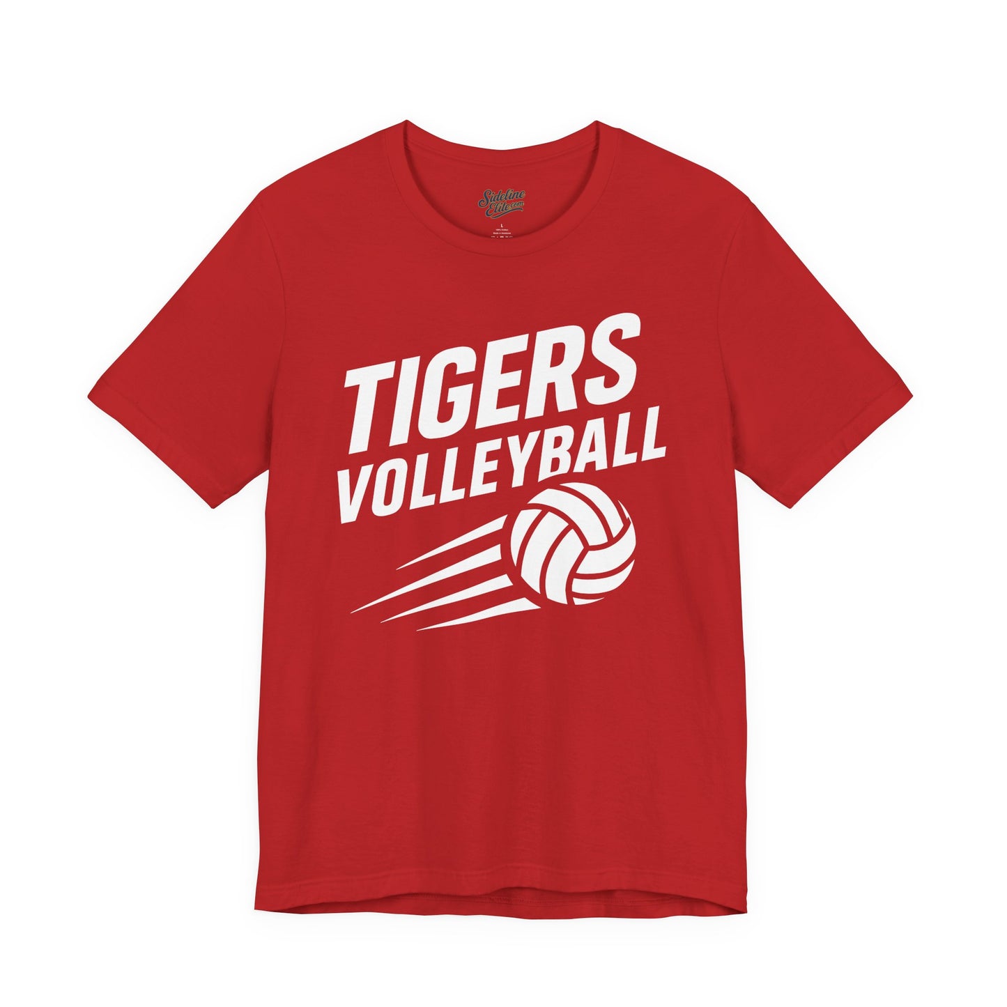 Tigers Volleyball Speed Tee | Dynamic Motion Graphic with Spiking Ball