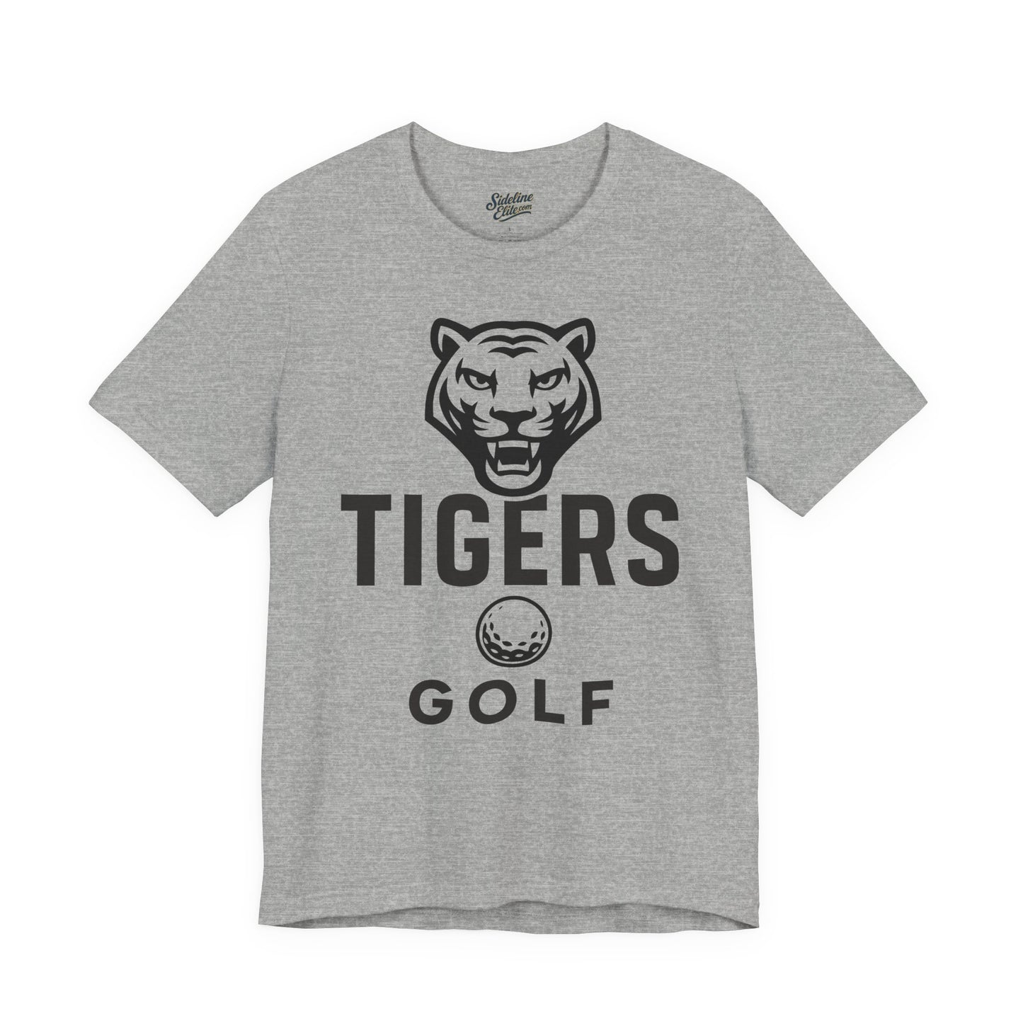 Tigers Golf Bold Head Tee | Fierce Tiger Face & Golf Ball Icon