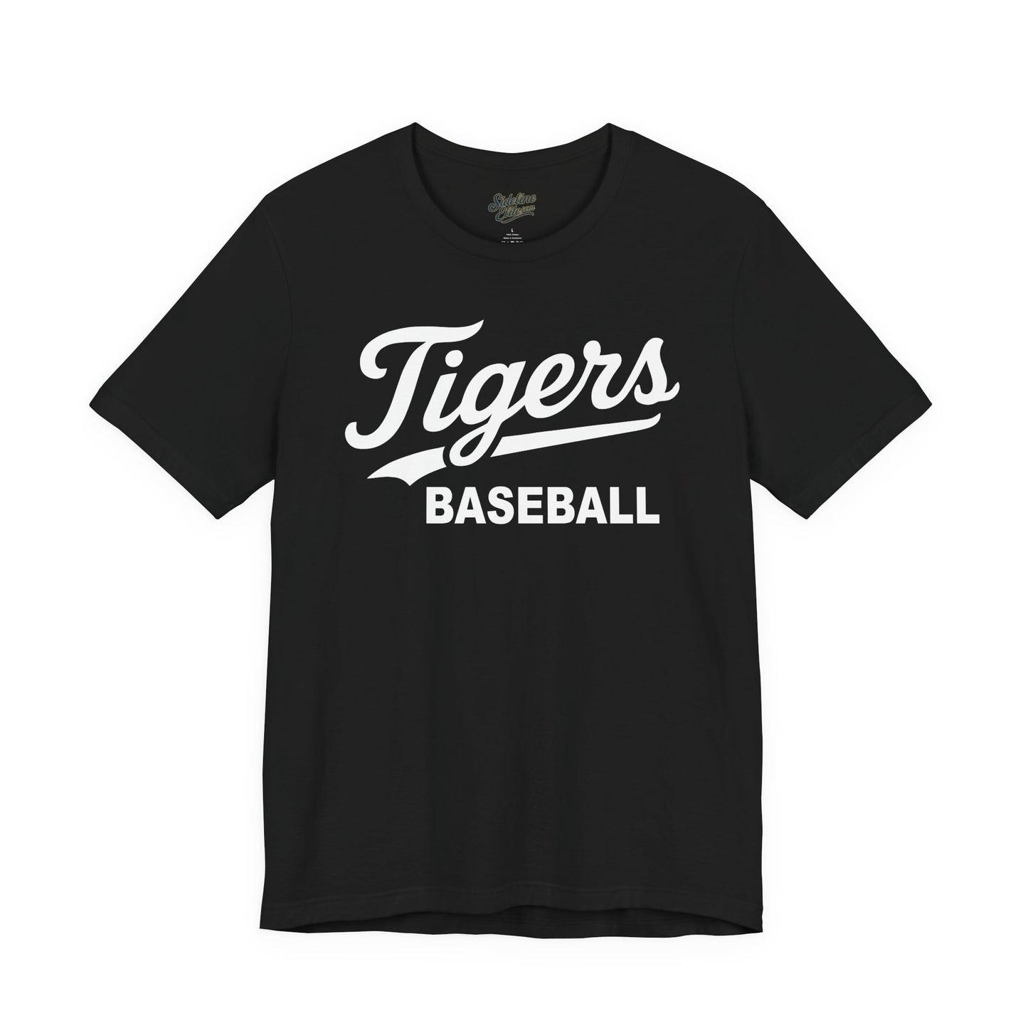 Tigers Baseball Script Tee | Vintage Tail Lettering with Bold Block Accent