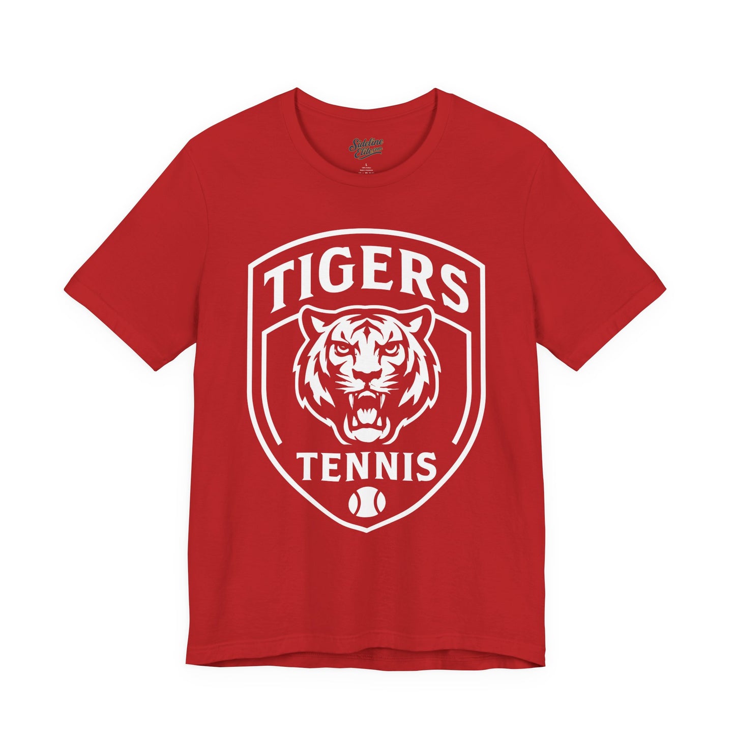 Tigers Tennis Shield Tee | Bold Mascot Emblem with Tennis Accent