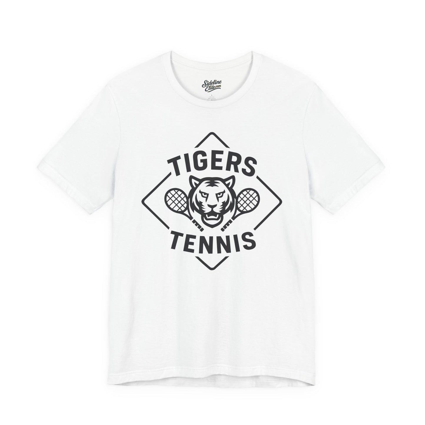 Tigers Tennis Diamond Frame Tee | Bold Mascot & Racquet Graphic Shirt
