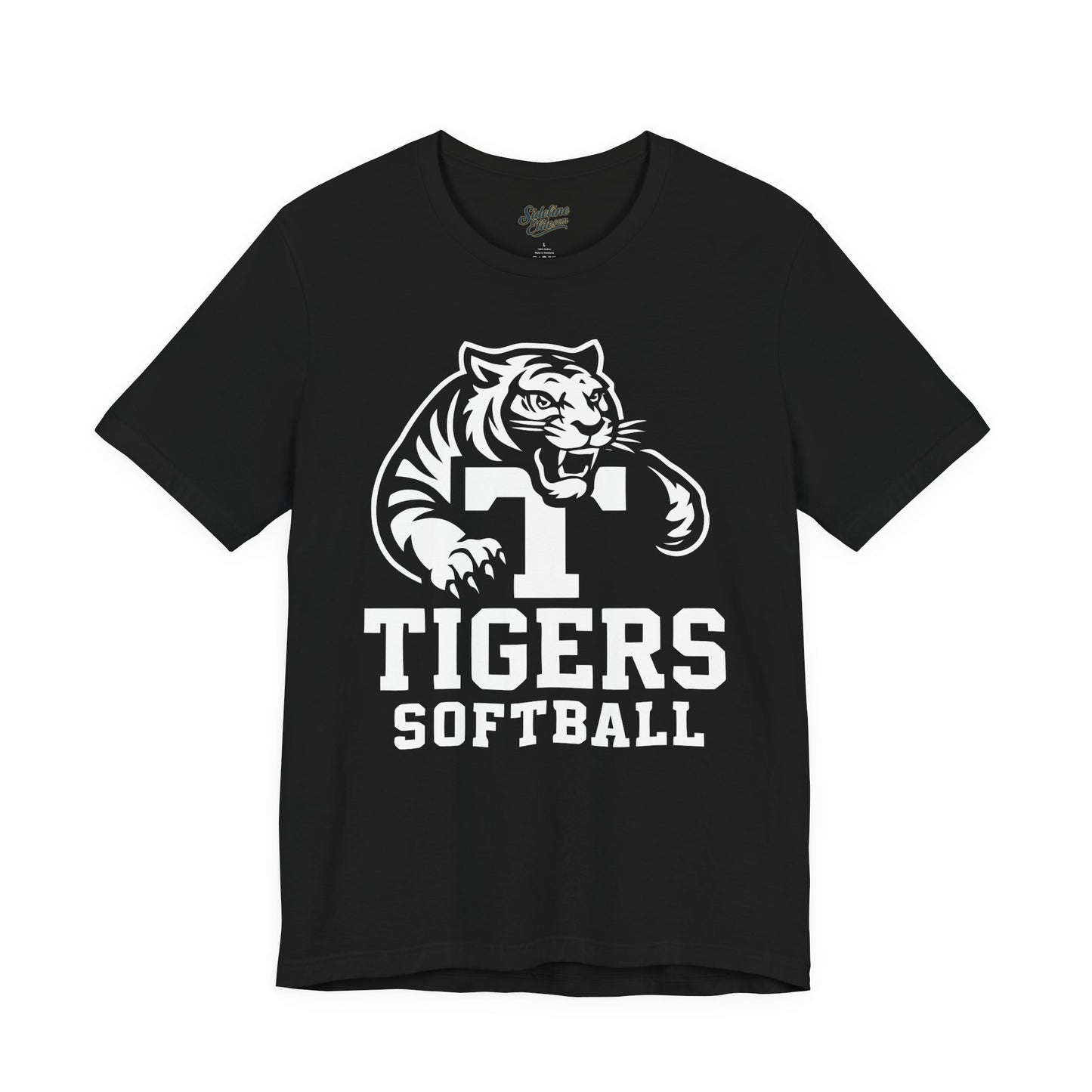 Tigers Softball Spirit Wear T-Shirt | Fierce Mascot with Large ‘T’ Graphic