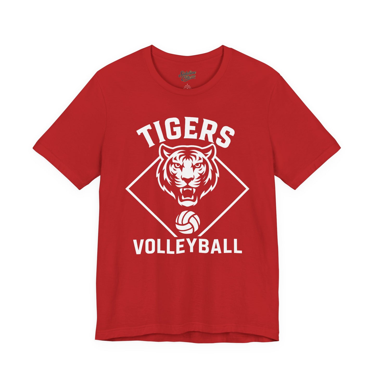 Tigers Volleyball Diamond Tee | Bold Mascot Court Design