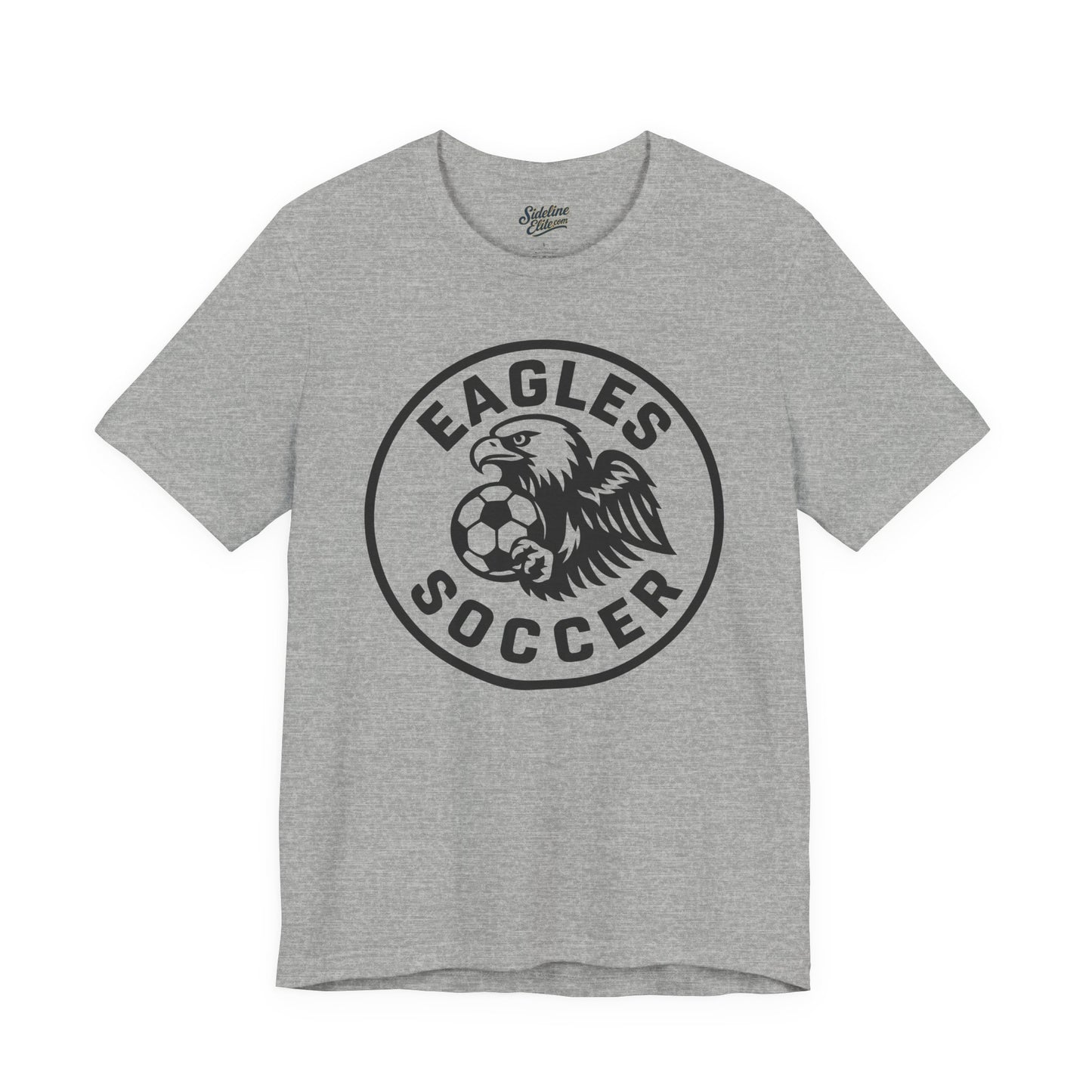 Eagles Soccer Spirit Wear T-Shirt | Bold Circle Emblem with Fierce Mascot Graphic