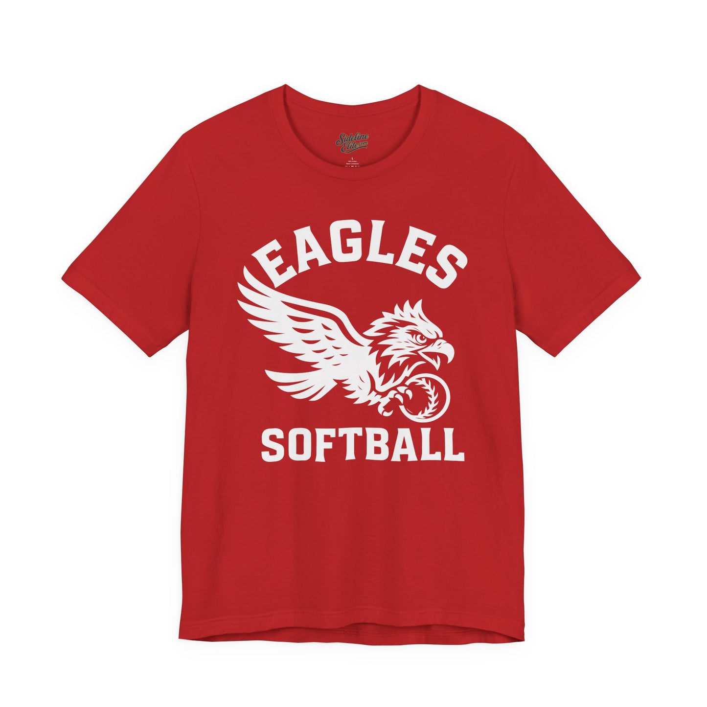 Eagles Softball Spirit Wear T-Shirt | Fierce Flying Mascot with Softball Clutch Graphic