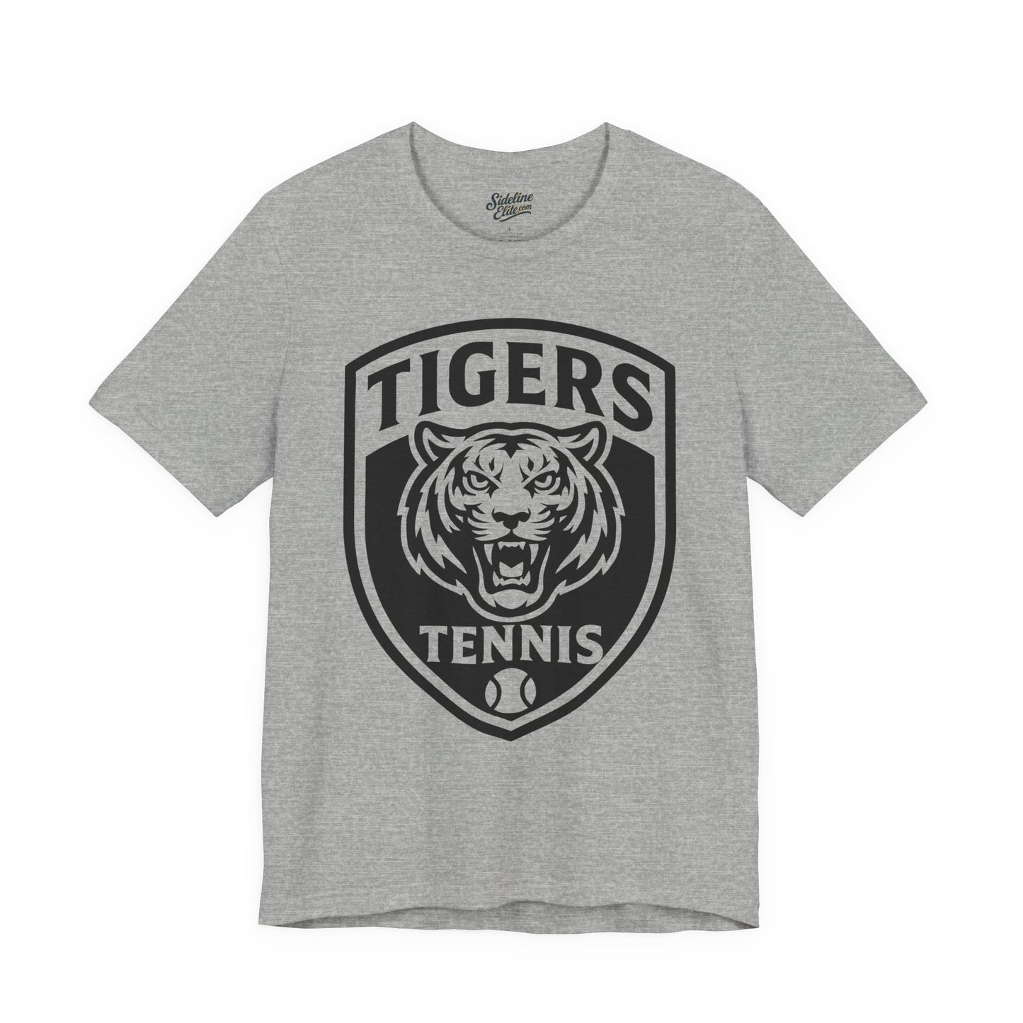 Tigers Tennis Shield Tee | Bold Mascot Emblem with Tennis Accent