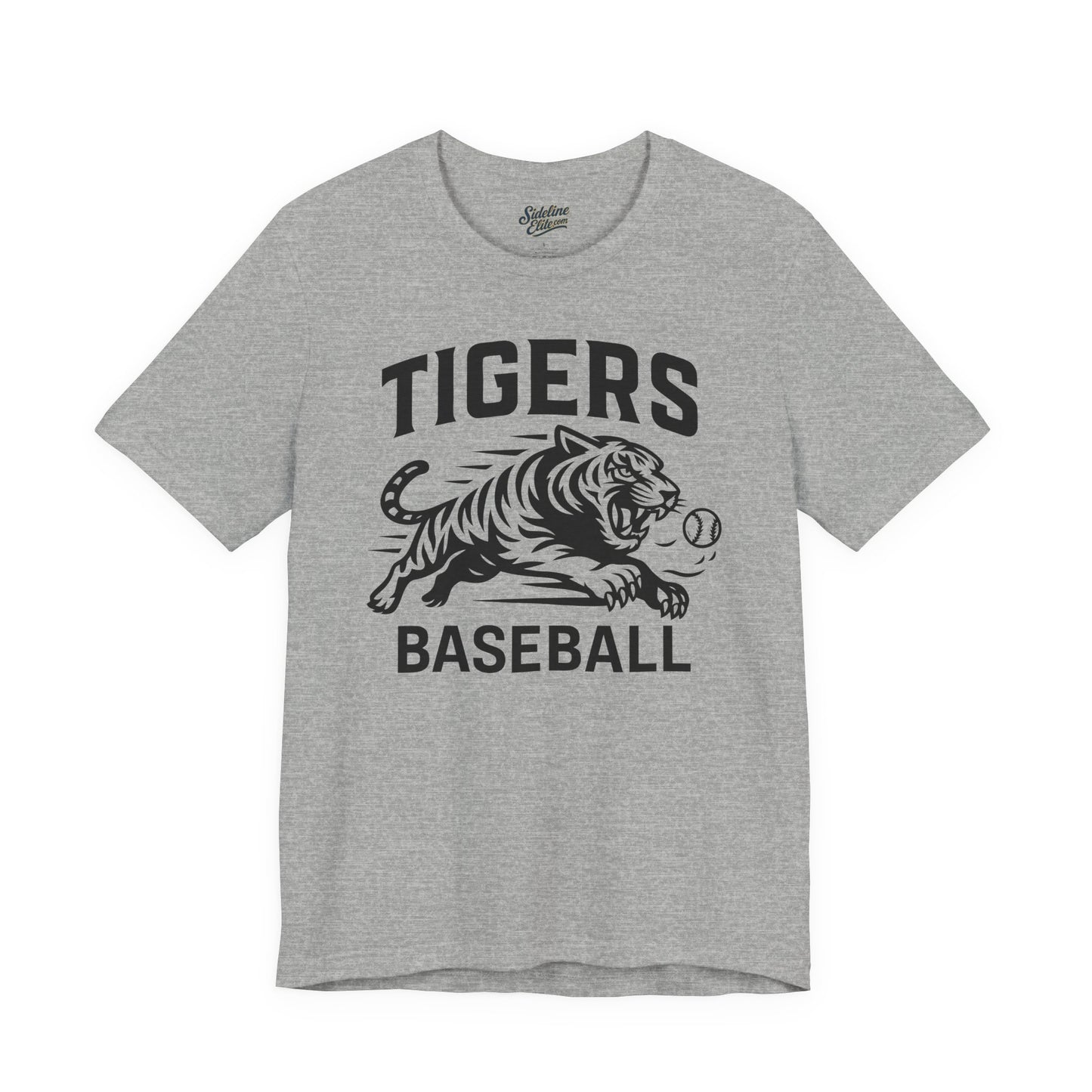 Tigers Baseball Pounce Tee | Fierce Mascot in Action with Baseball Graphic