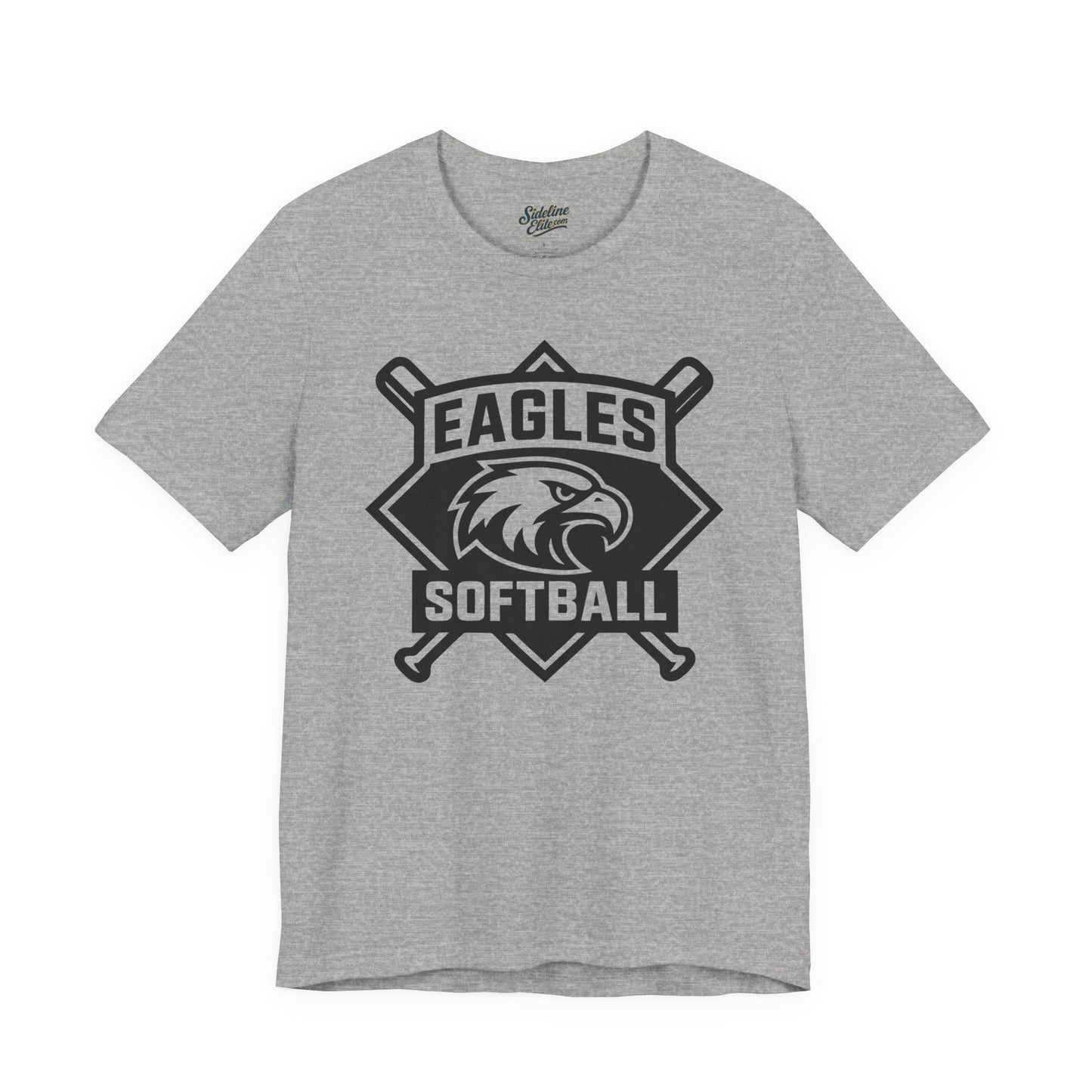 Eagles Softball Spirit Wear T-Shirt | Diamond Crest Mascot with Crossed Bat Graphic