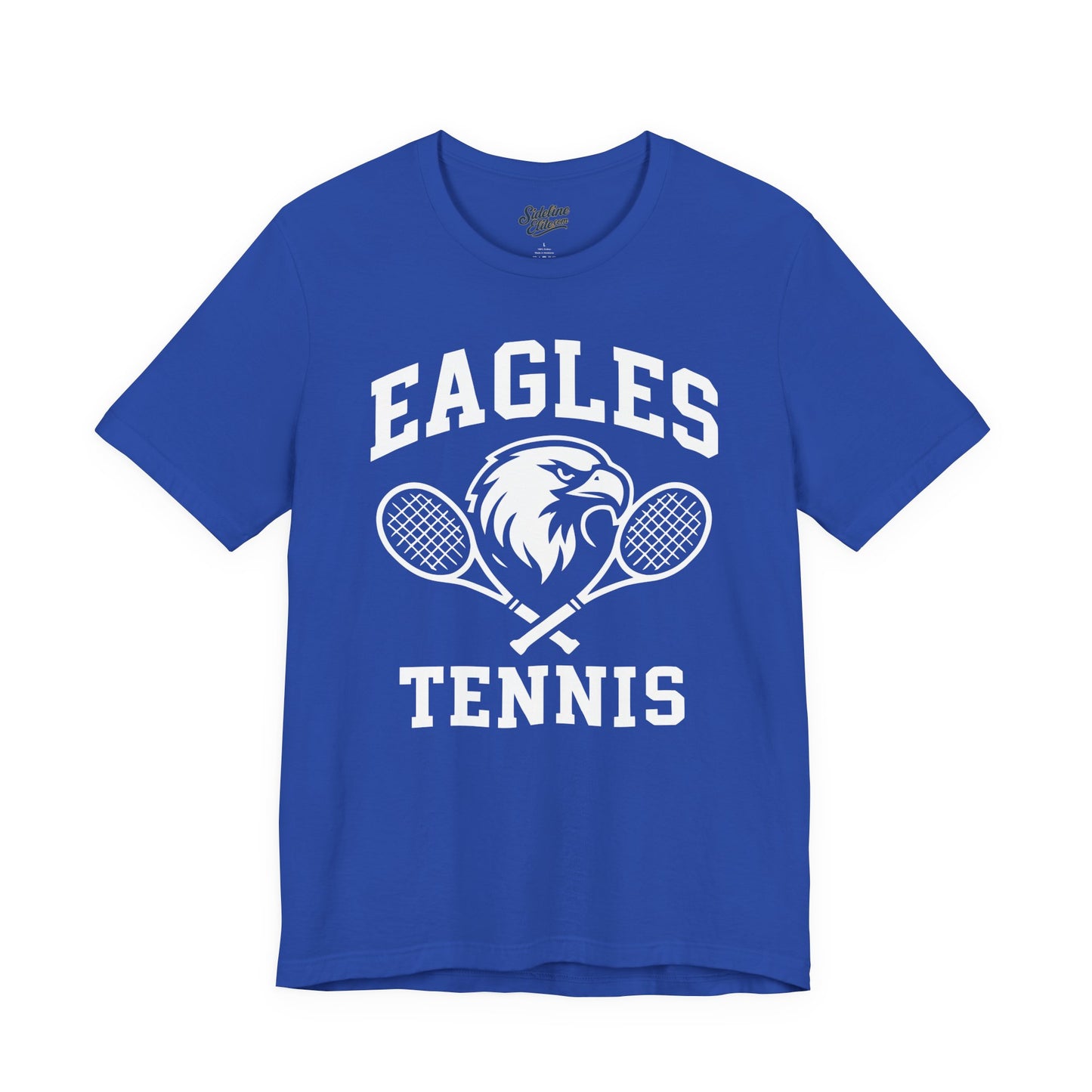Eagles Tennis Spirit Wear T-Shirt | Fierce Mascot with Crossed Rackets Graphic