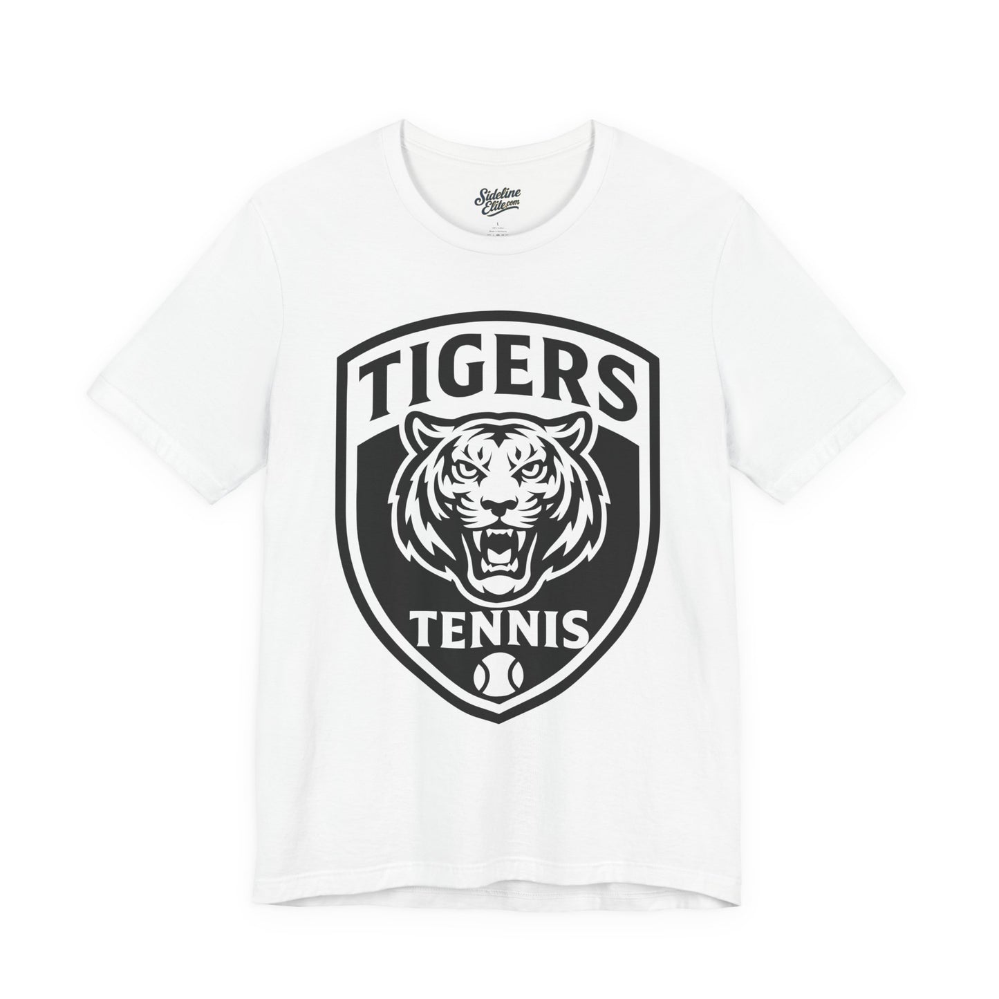 Tigers Tennis Shield Tee | Bold Mascot Emblem with Tennis Accent