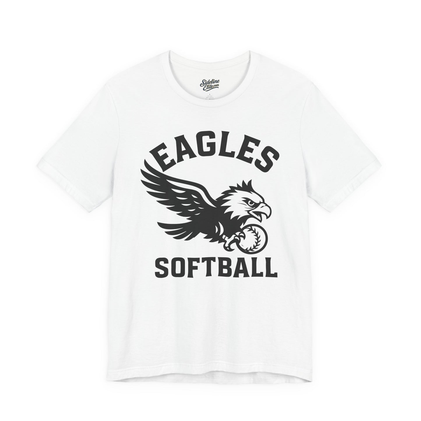 Eagles Softball Spirit Wear T-Shirt | Fierce Flying Mascot with Softball Clutch Graphic