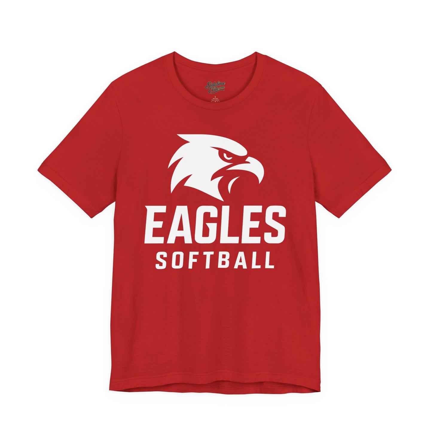 Eagles Softball Spirit Wear T-Shirt | Bold Modern Mascot with Centered Text Design