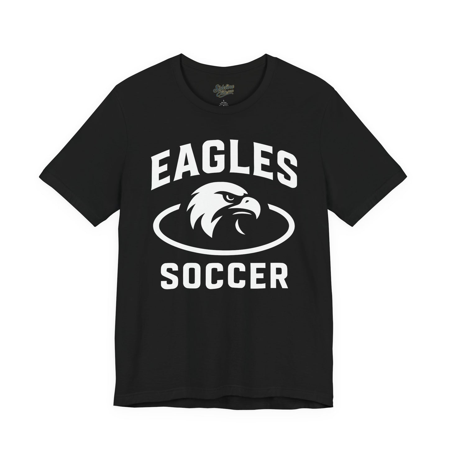 Eagles Soccer Spirit Wear T-Shirt | Oval Frame Mascot Graphic for Classic Team Pride