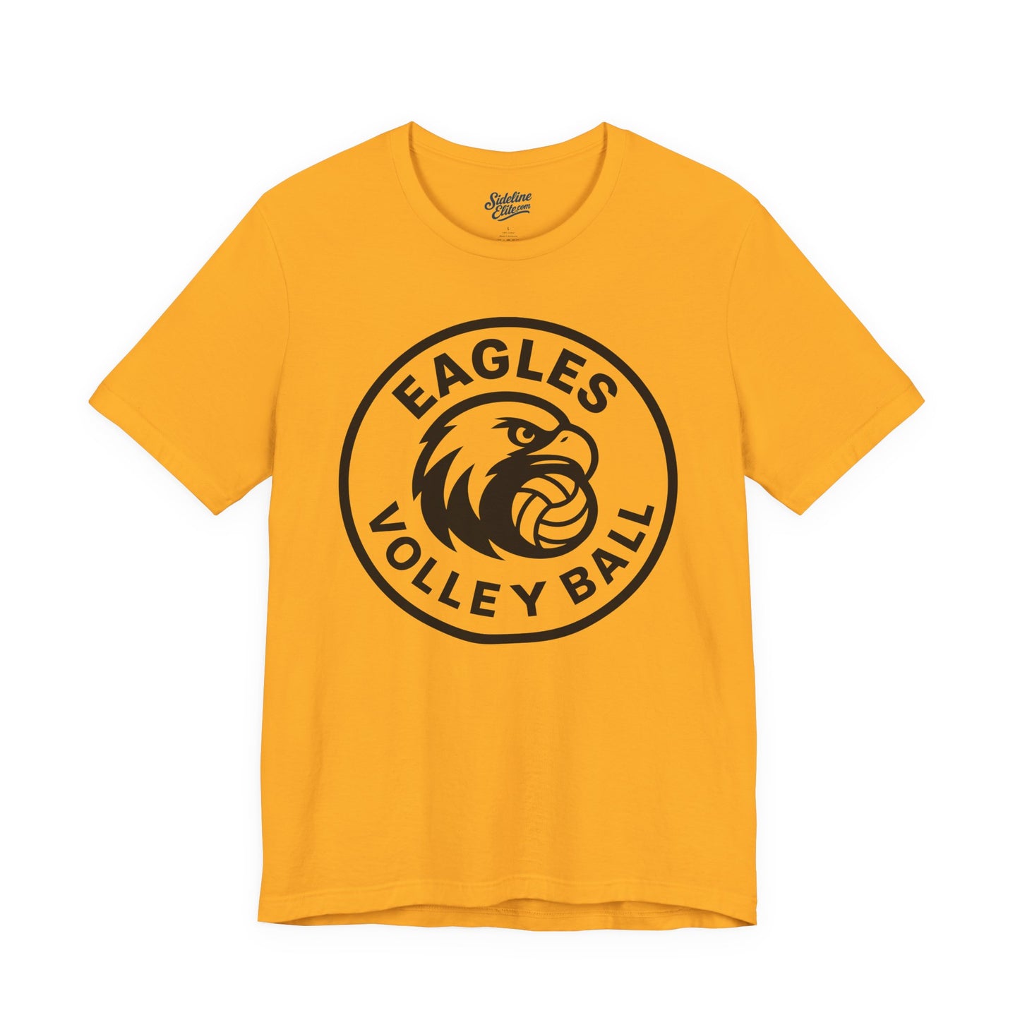 Eagles Volleyball Team Shirt | Bold Circular Emblem Mascot Graphic