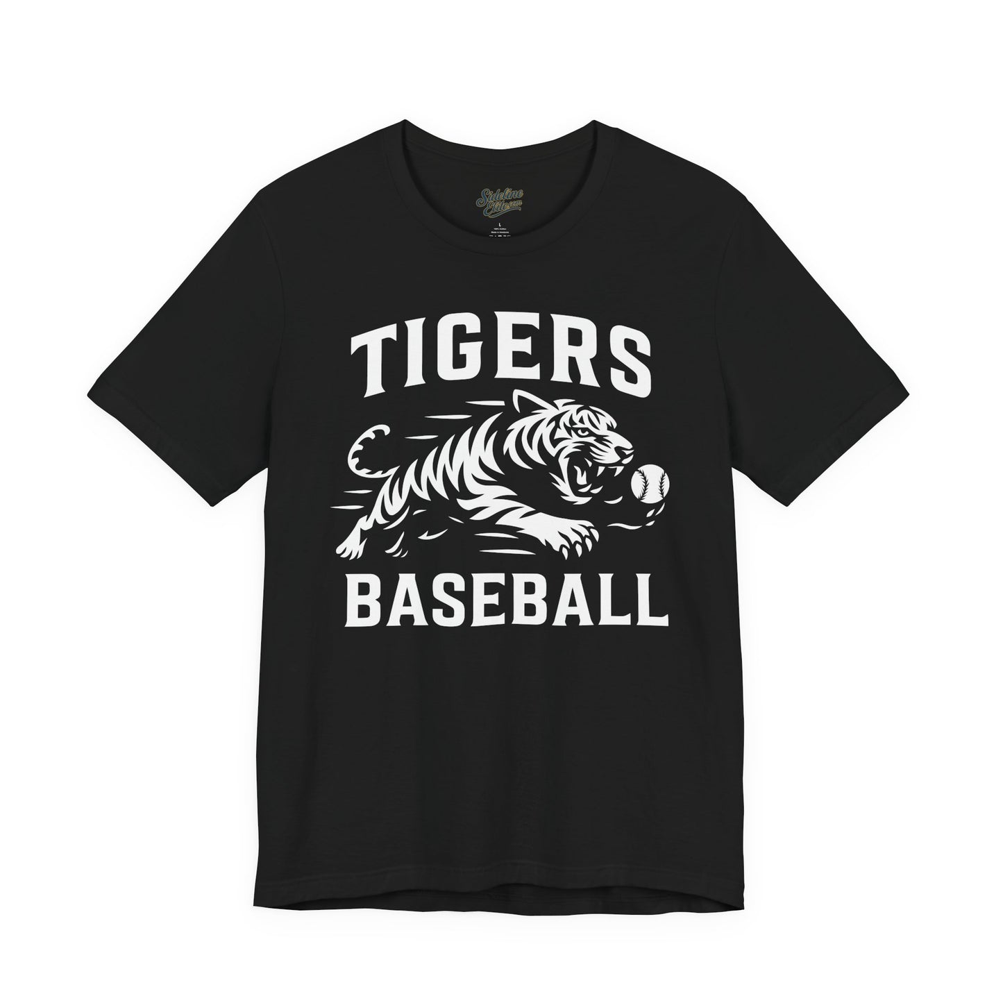Tigers Baseball Pounce Tee | Fierce Mascot in Action with Baseball Graphic