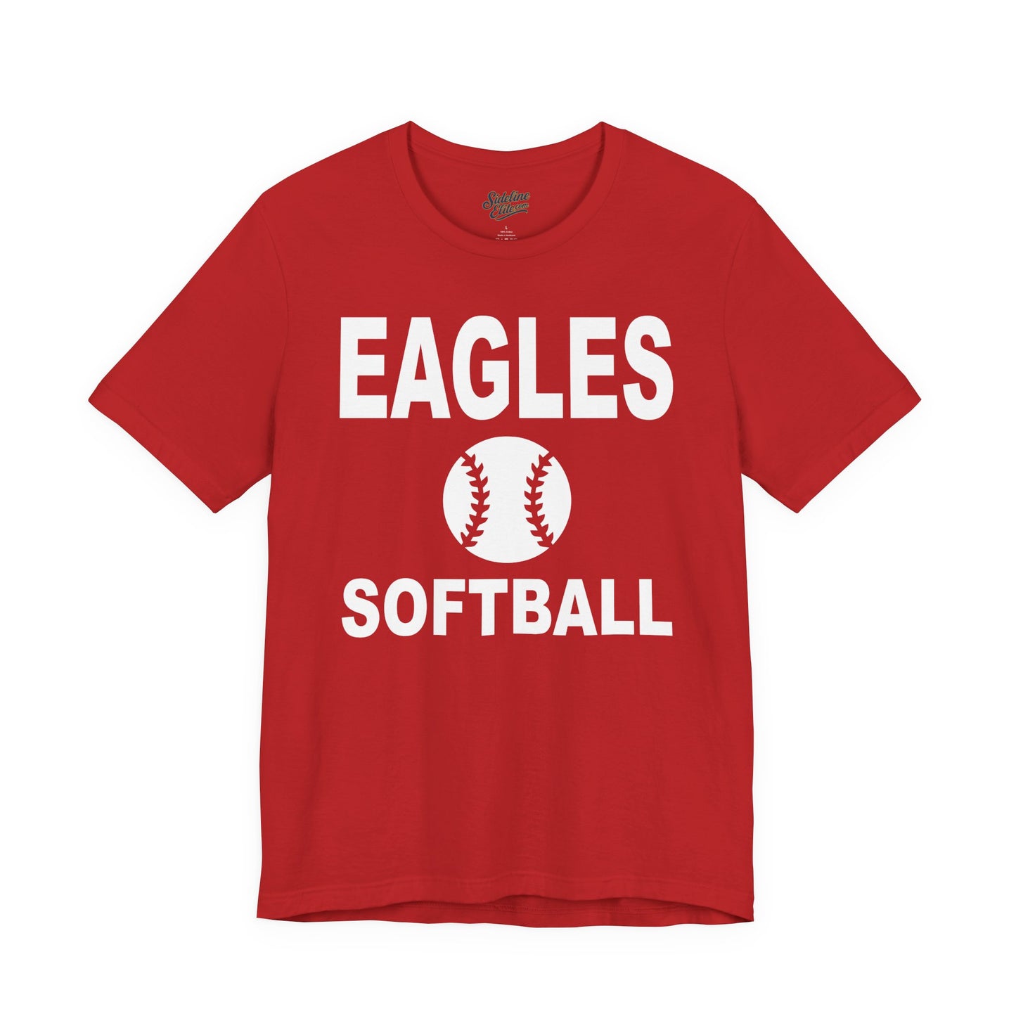 Eagles Softball Spirit Wear T-Shirt | Eagles Softball Shirt with Centered Ball Design