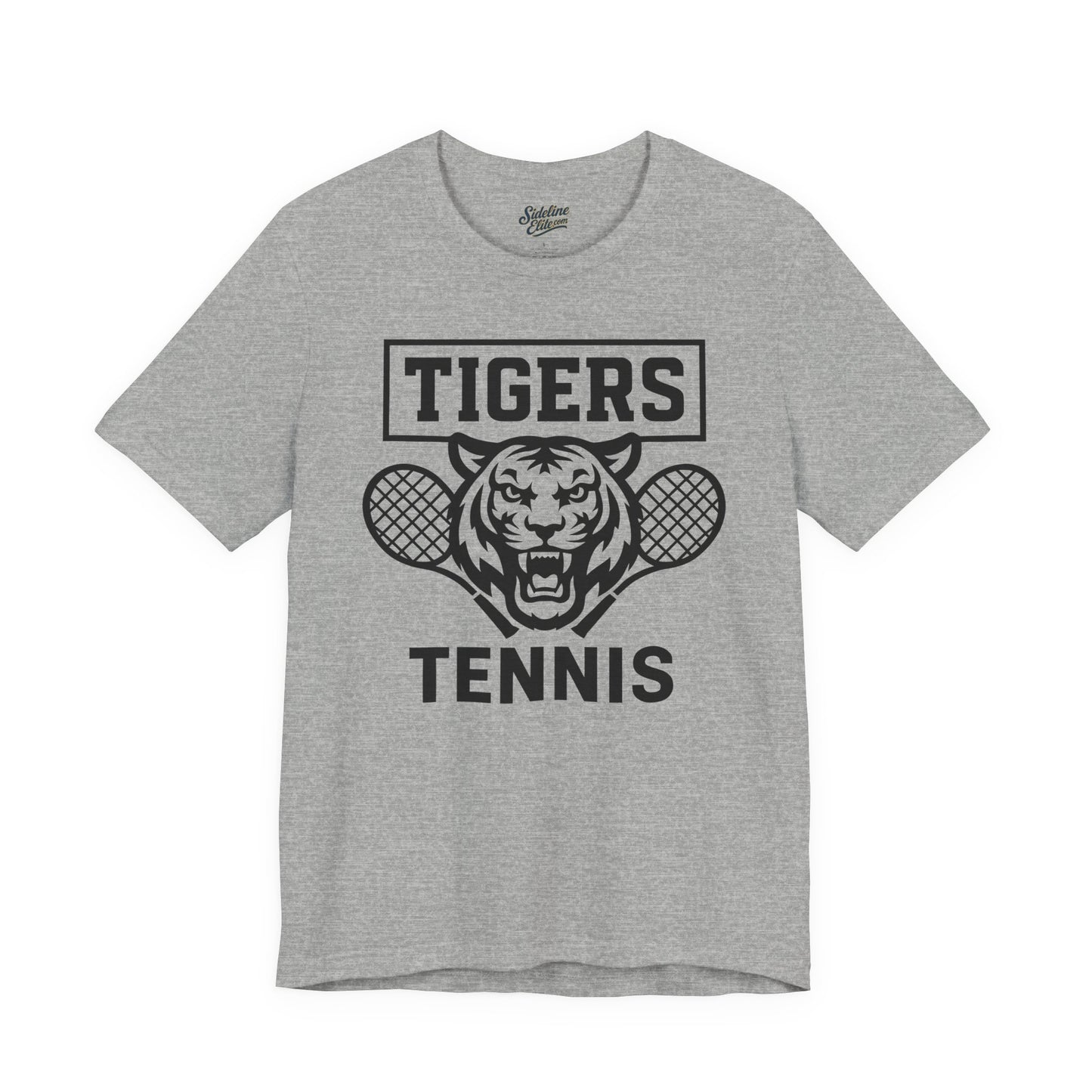 Tigers Tennis Crest Tee | Bold Mascot & Racket Design