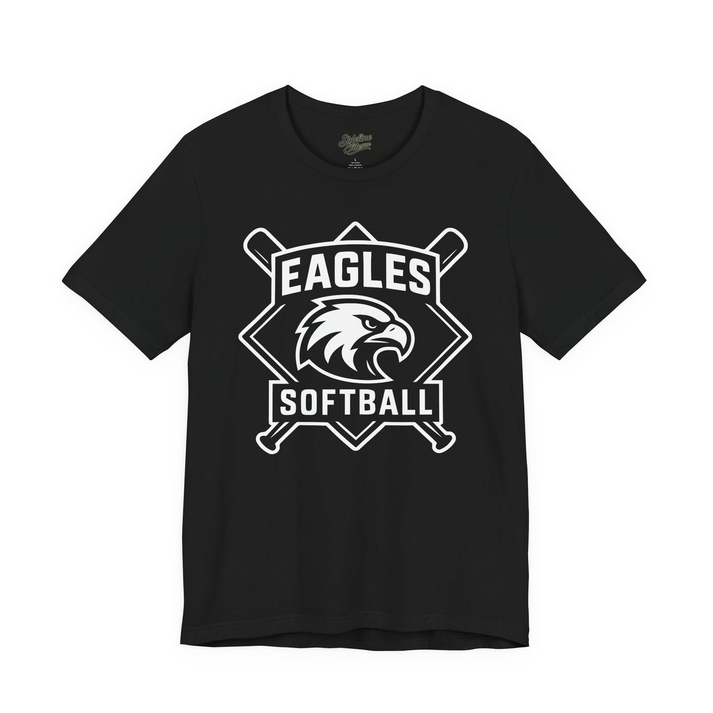 Eagles Softball Spirit Wear T-Shirt | Diamond Crest Mascot with Crossed Bat Graphic
