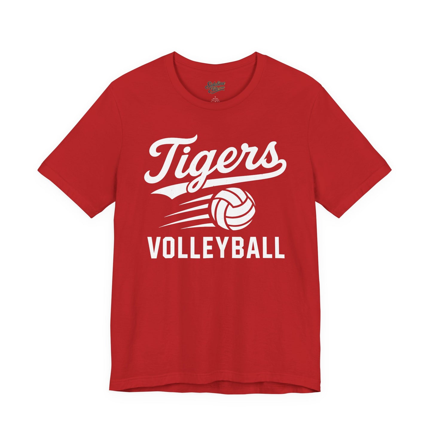 Tigers Volleyball Script Tee | Retro Motion Ball Design