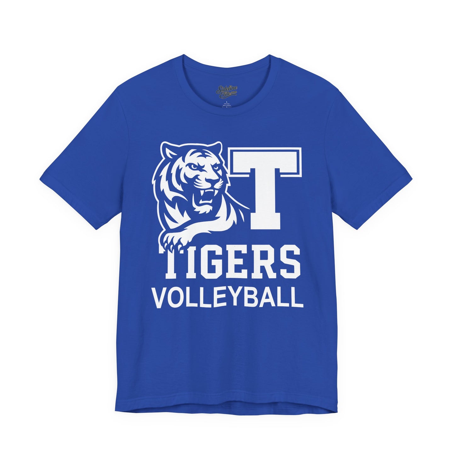Tigers Volleyball Tee | Block T Lettering with Fierce Mascot Spirit Shirt