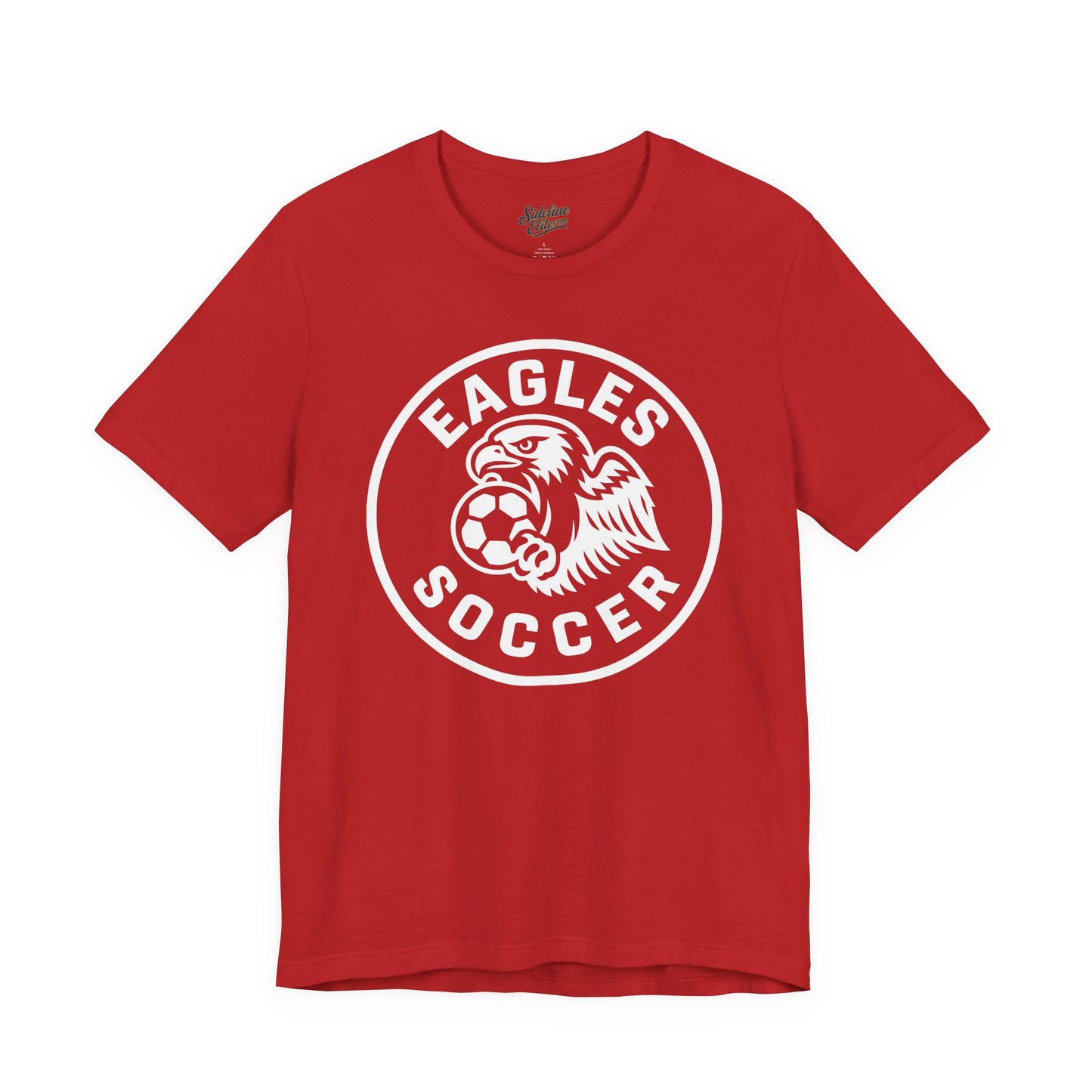Eagles Soccer Spirit Wear T-Shirt | Bold Circle Emblem with Fierce Mascot Graphic