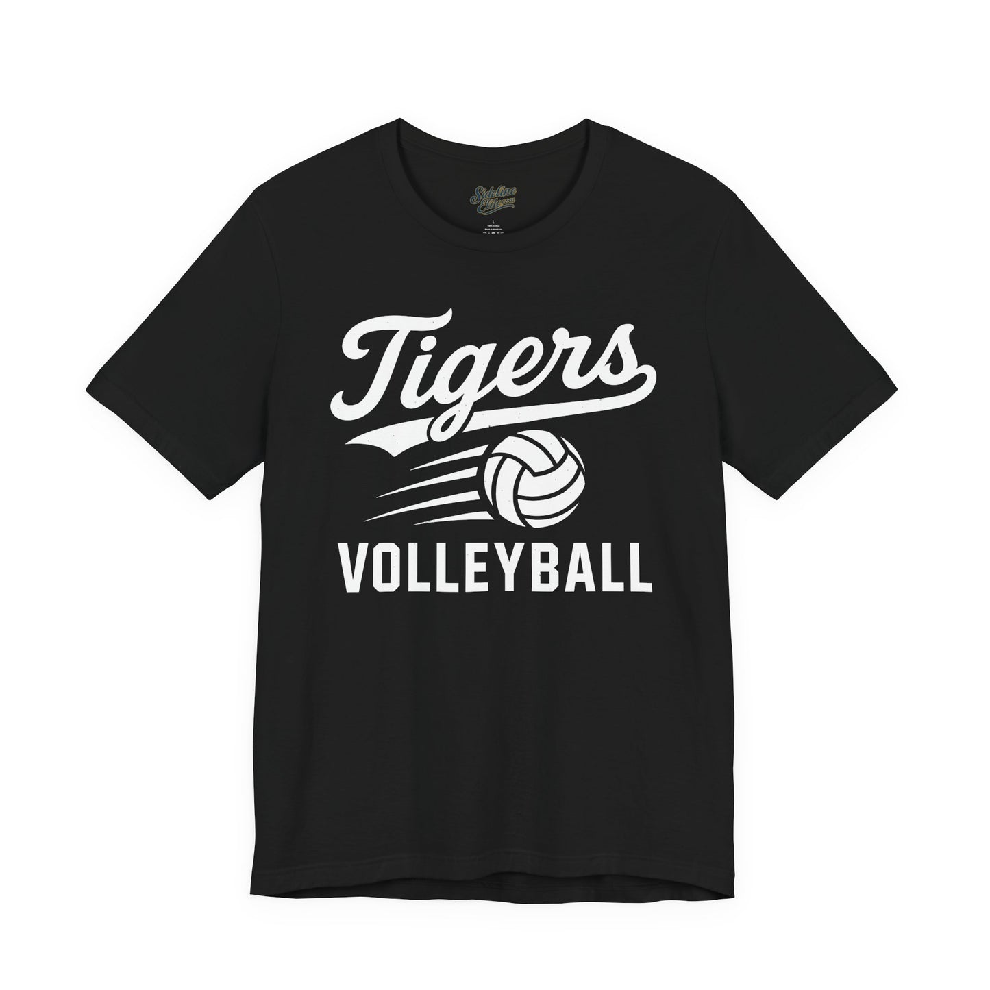 Tigers Volleyball Script Tee | Retro Motion Ball Design
