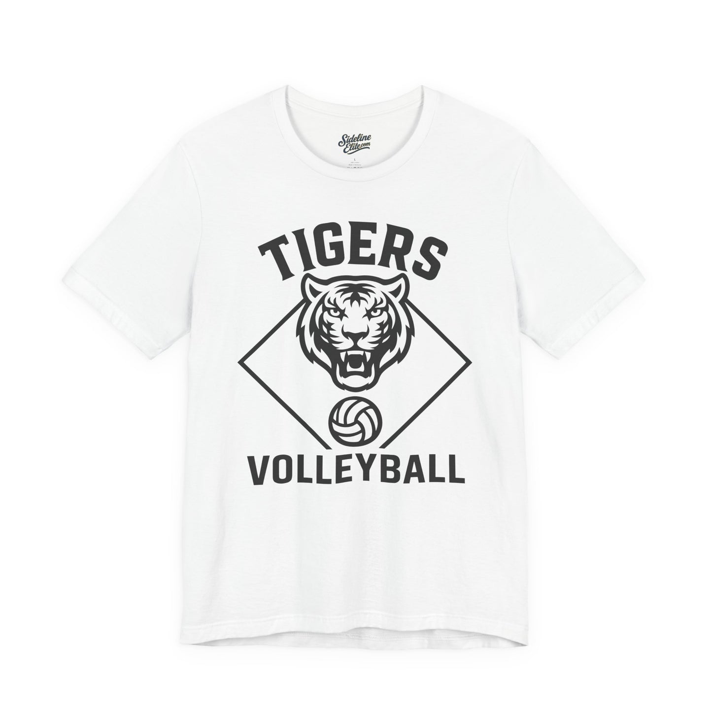 Tigers Volleyball Diamond Tee | Bold Mascot Court Design