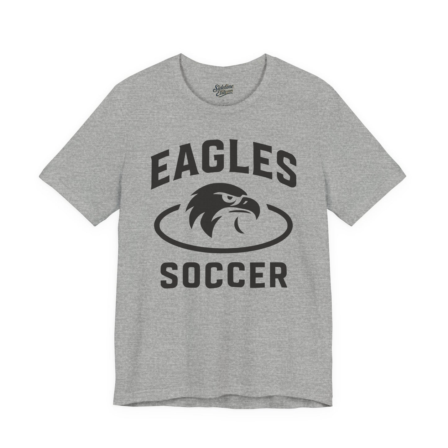 Eagles Soccer Spirit Wear T-Shirt | Oval Frame Mascot Graphic for Classic Team Pride